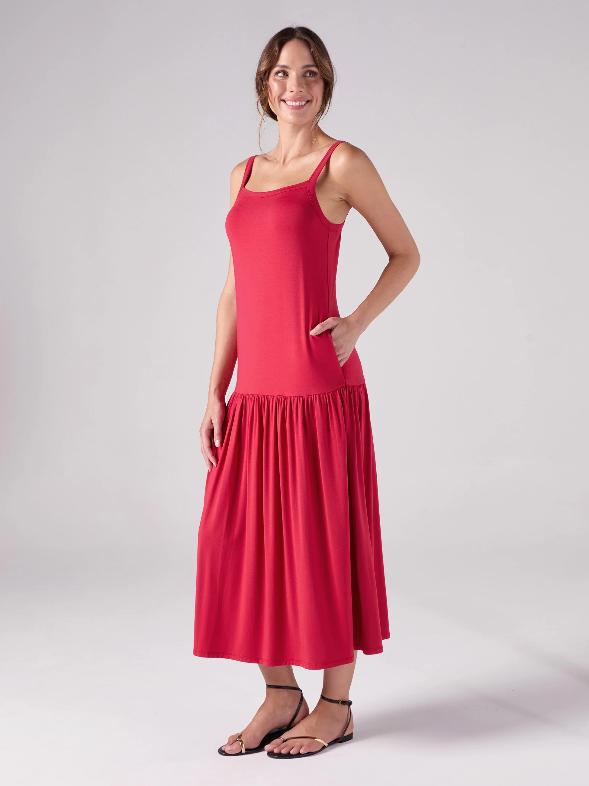 Alma Dress - Cherry