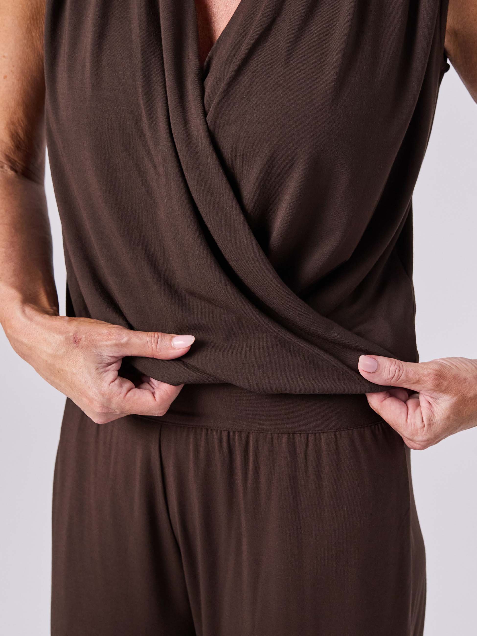 Athena Drape Top - Coffee Bean - Image 6