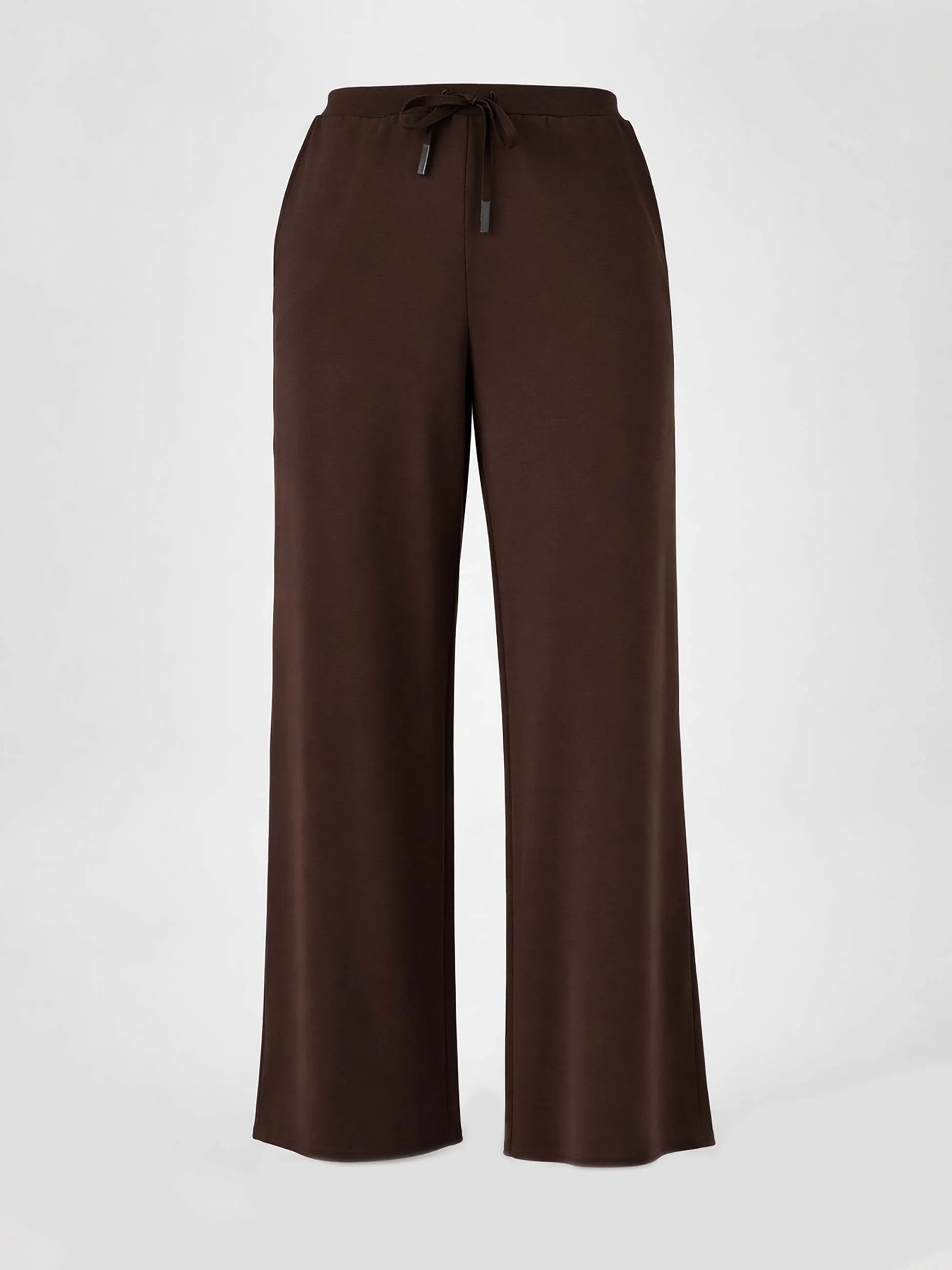Classic Wide Leg Sweat Pants - Coffee Bean - Image 6