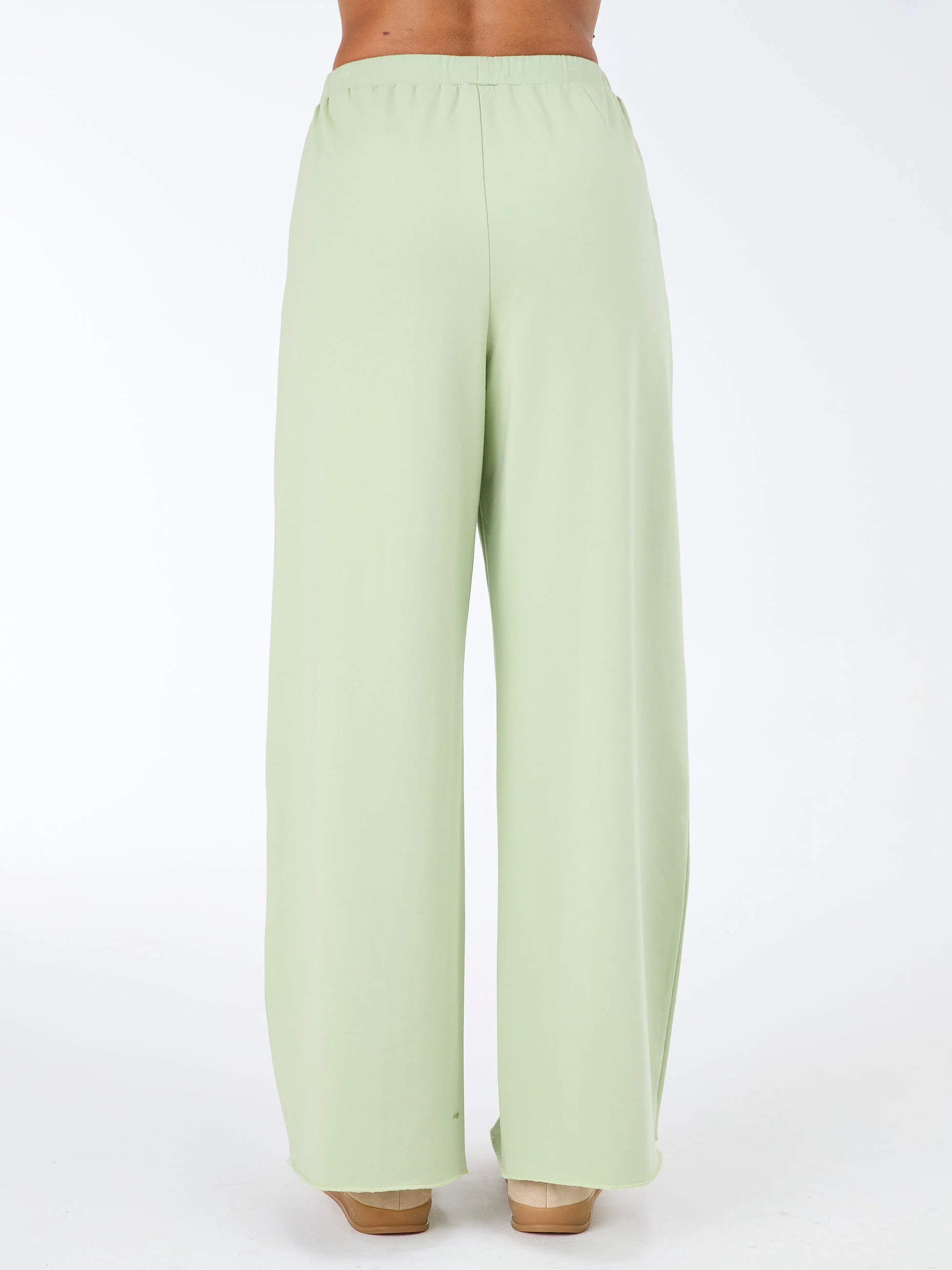 Classic Wide Leg Sweat Pants - Matcha Green - Image 5