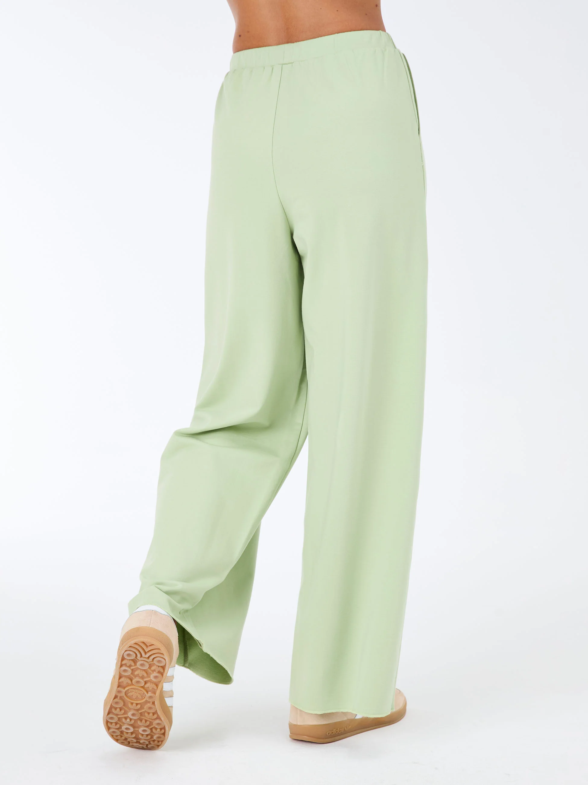 Classic Wide Leg Sweat Pants - Matcha Green - Image 6