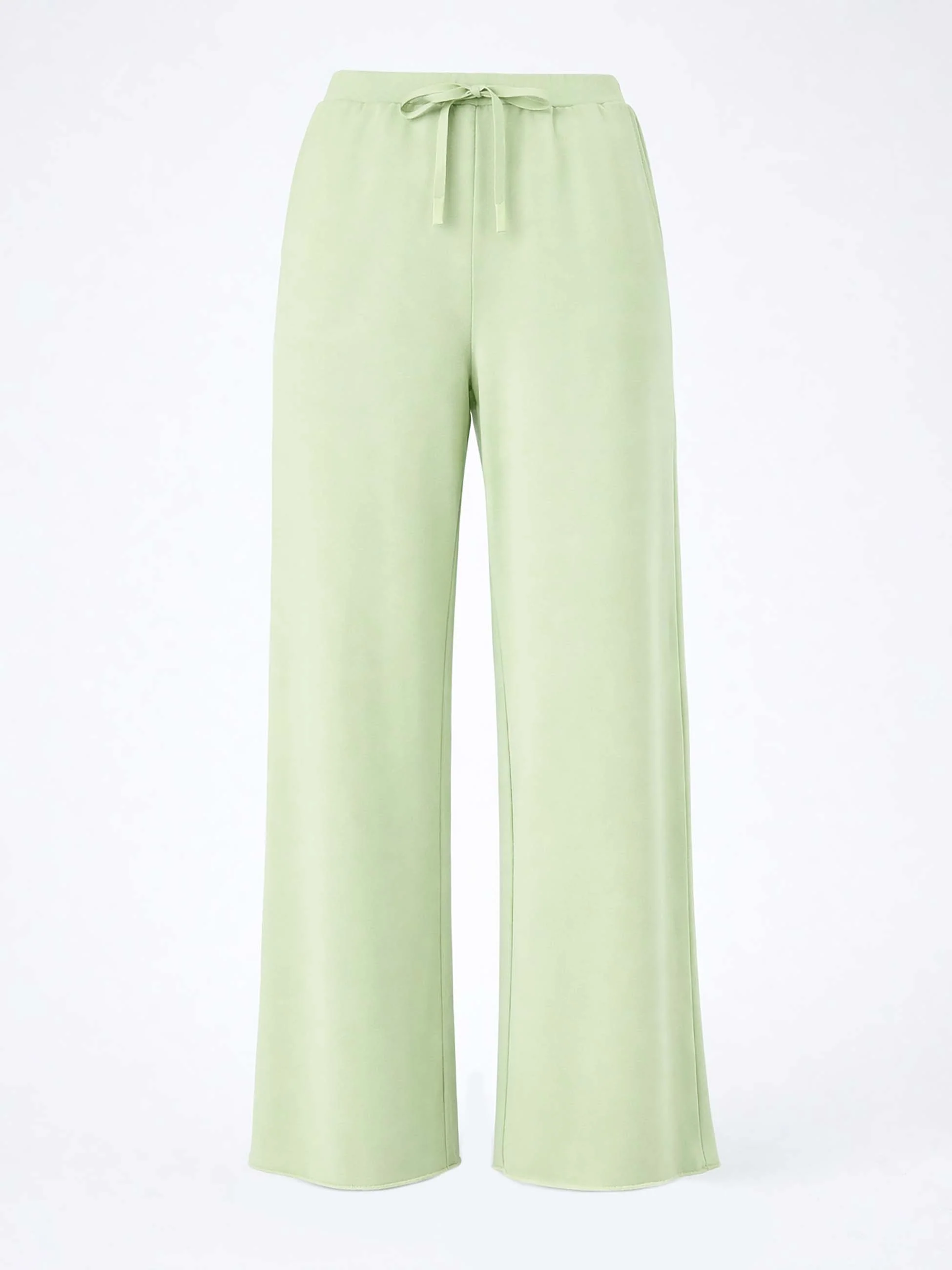 Classic Wide Leg Sweat Pants - Matcha Green - Image 7
