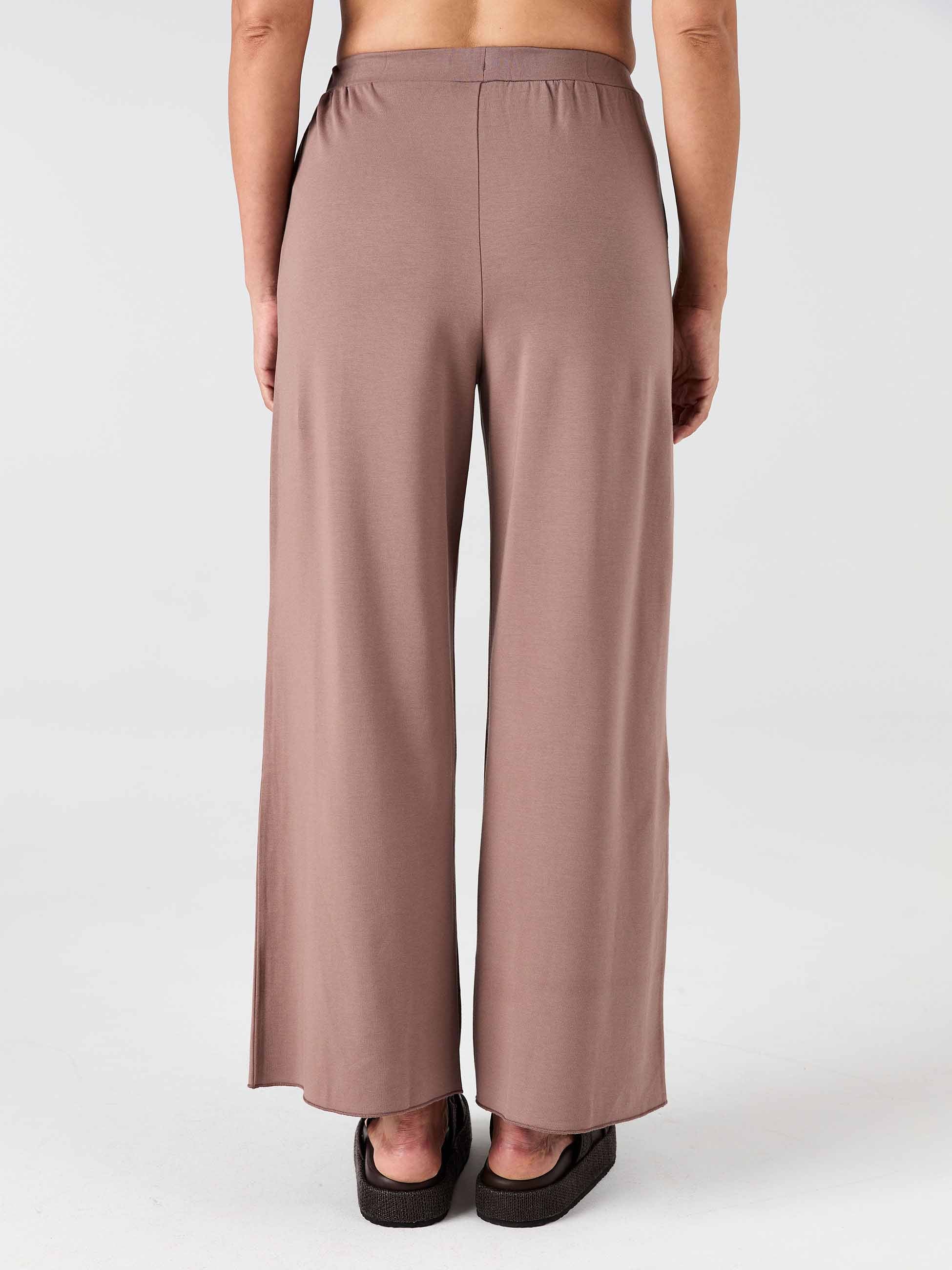Classic Wide Leg Sweat Pants - Taupe - Image 6