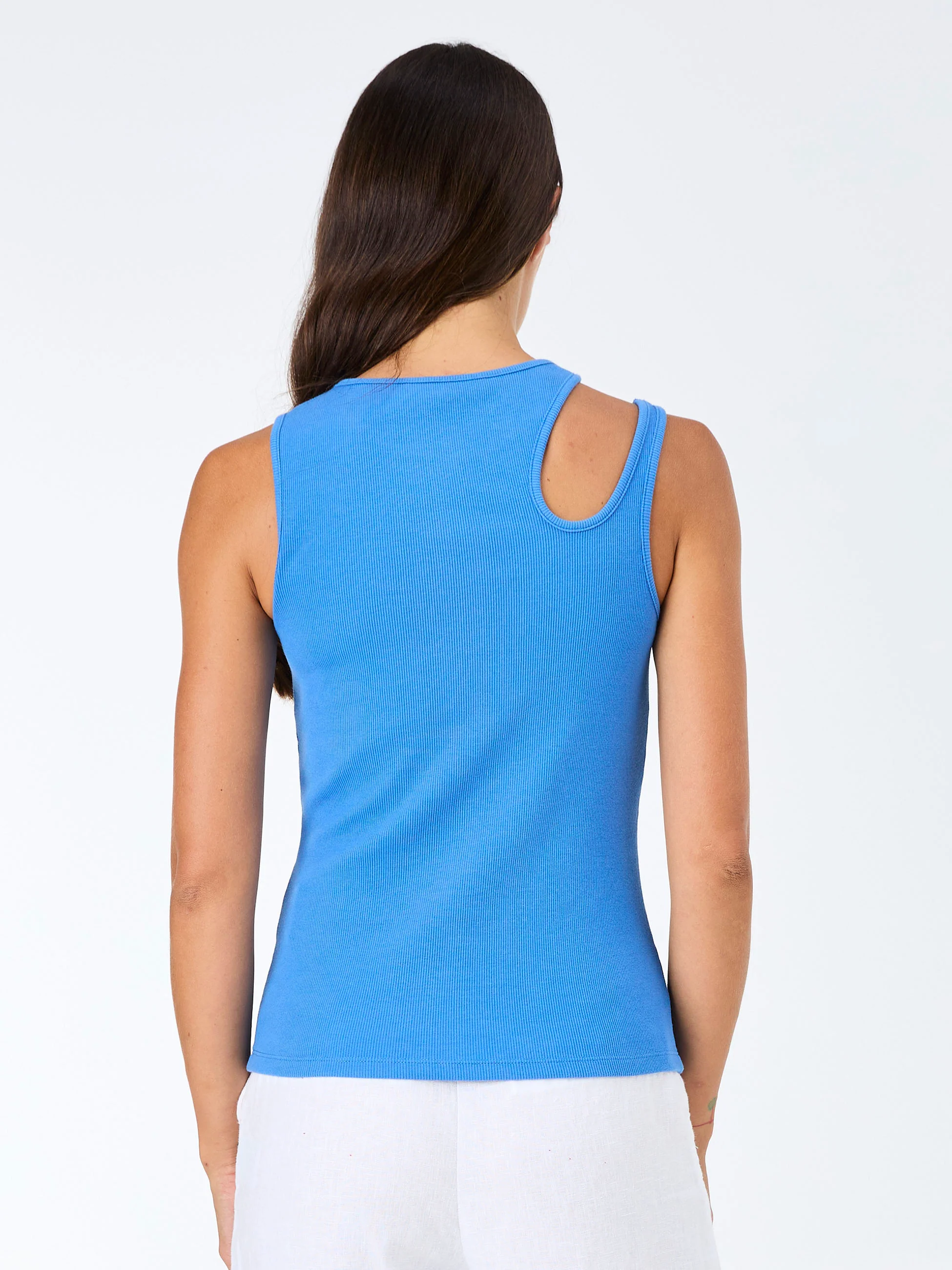 Cut Out Rib Tank - Cobalt - Image 7