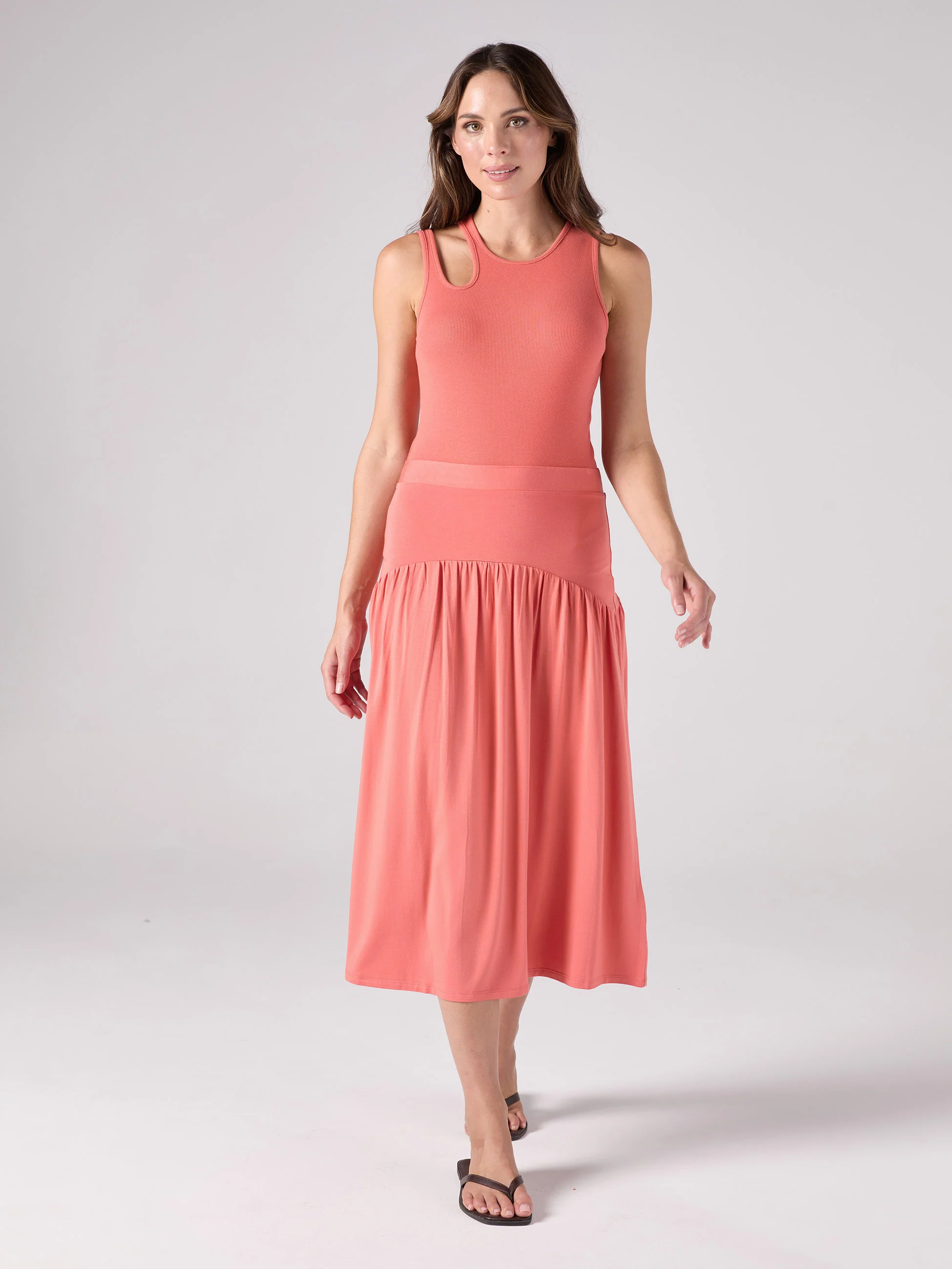 Cut Out Rib Tank - Sienna - Image 3