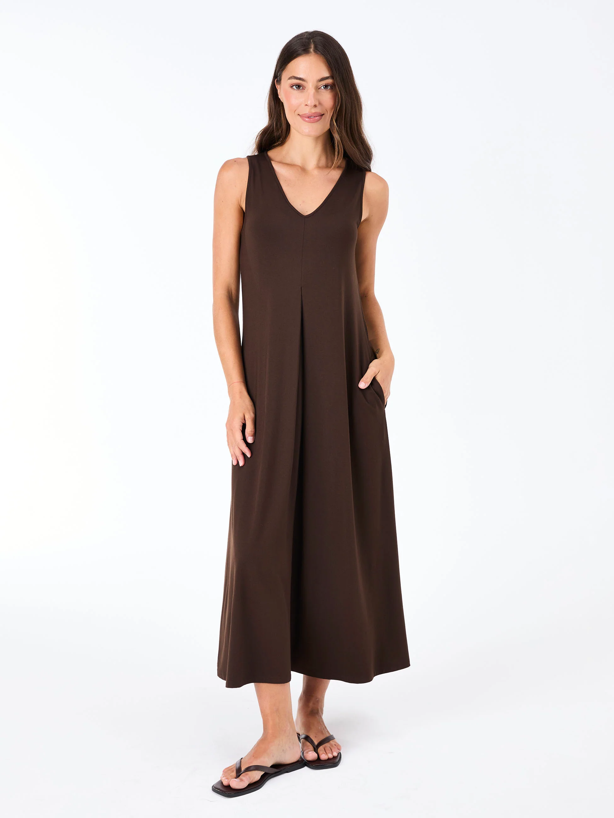 Dione Dress - Coffee Bean