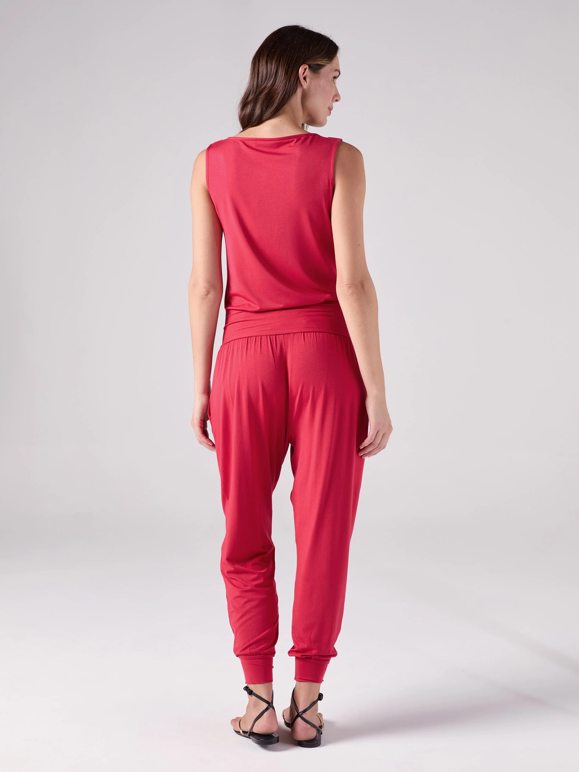 Drape Neck Top - Cherry - Image 3