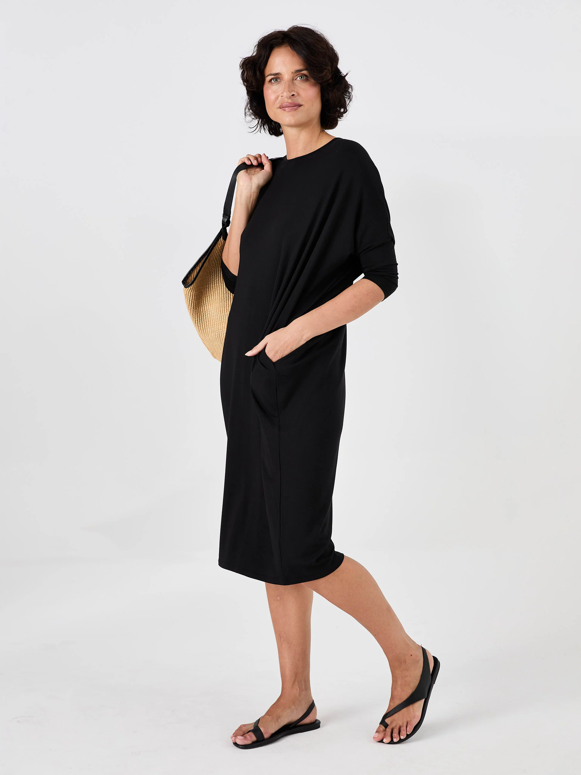 Easy Flow Dress - Black - Image 4