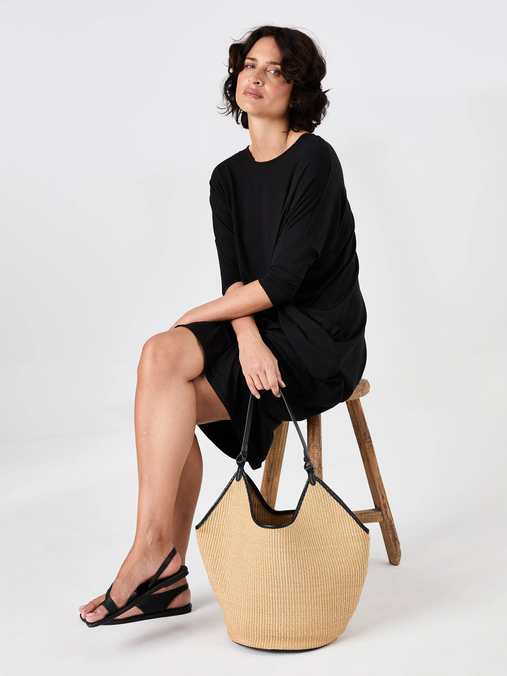 Easy Flow Dress - Black - Image 6