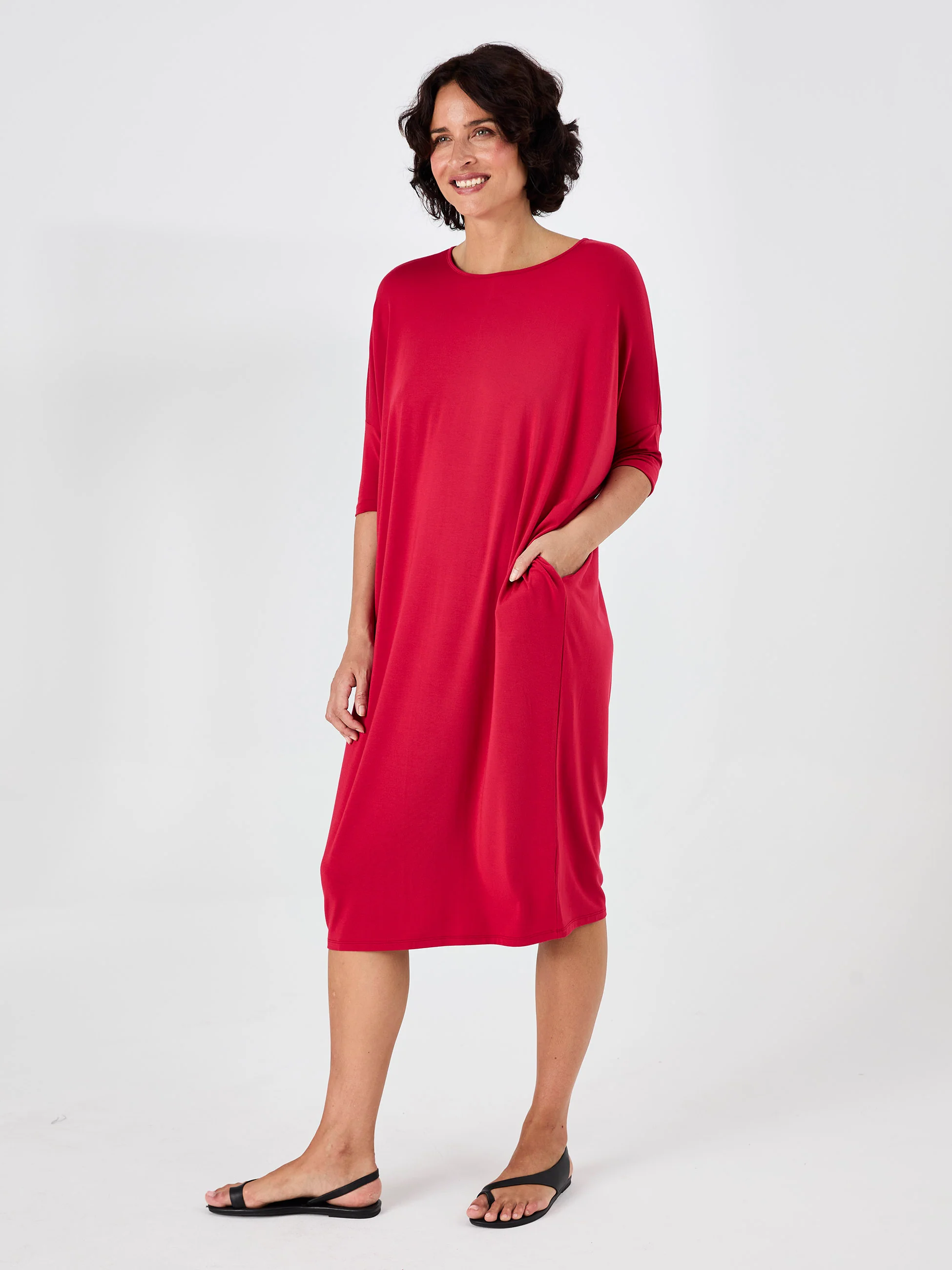 Easy Flow Dress - Cherry - Image 3
