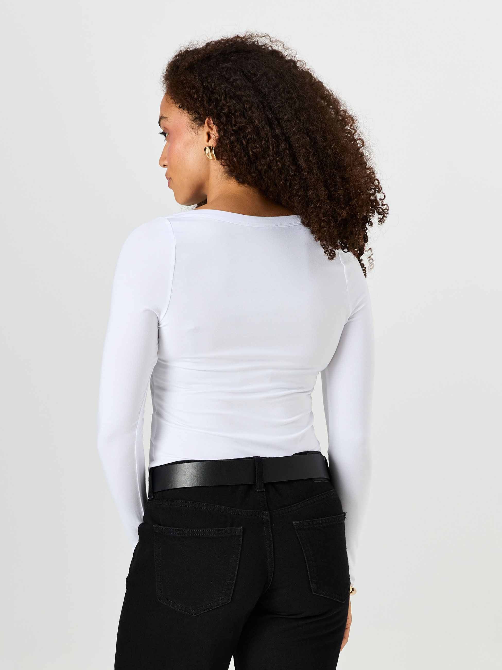 Ela Long Sleeve Top - White - Image 3