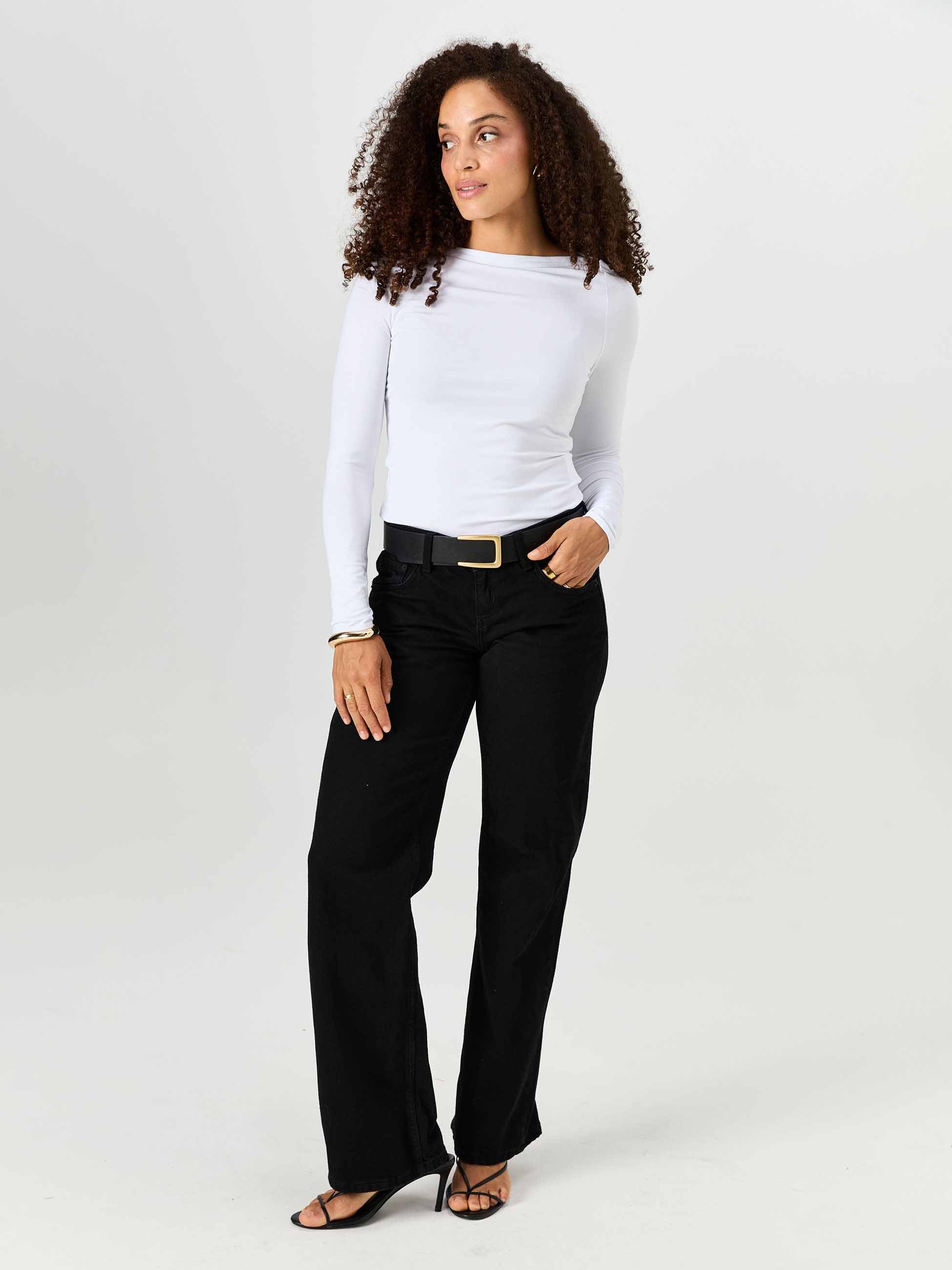 Ela Long Sleeve Top - White - Image 4