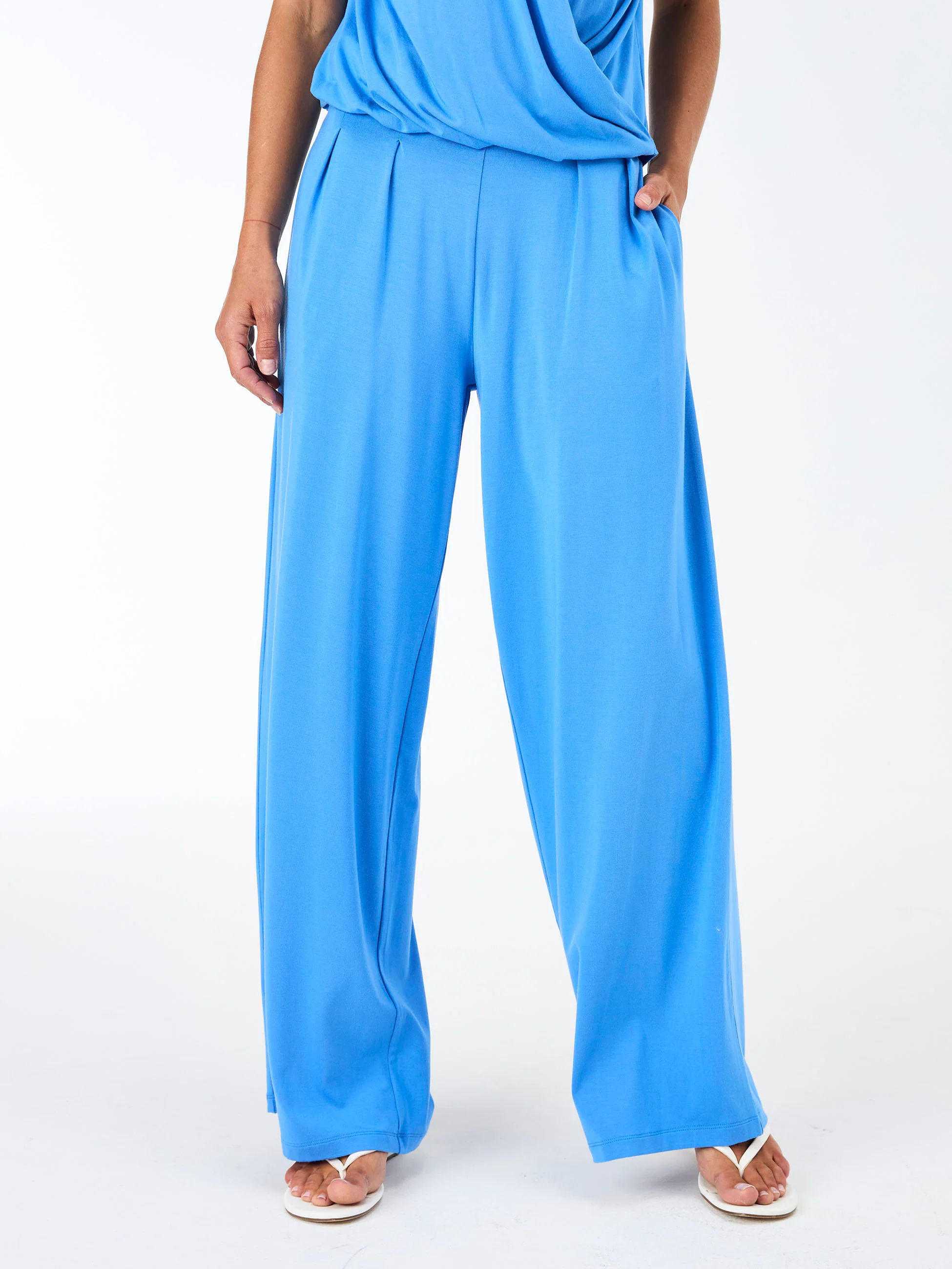 Emery Wide Leg Pants - Cobalt - Image 4