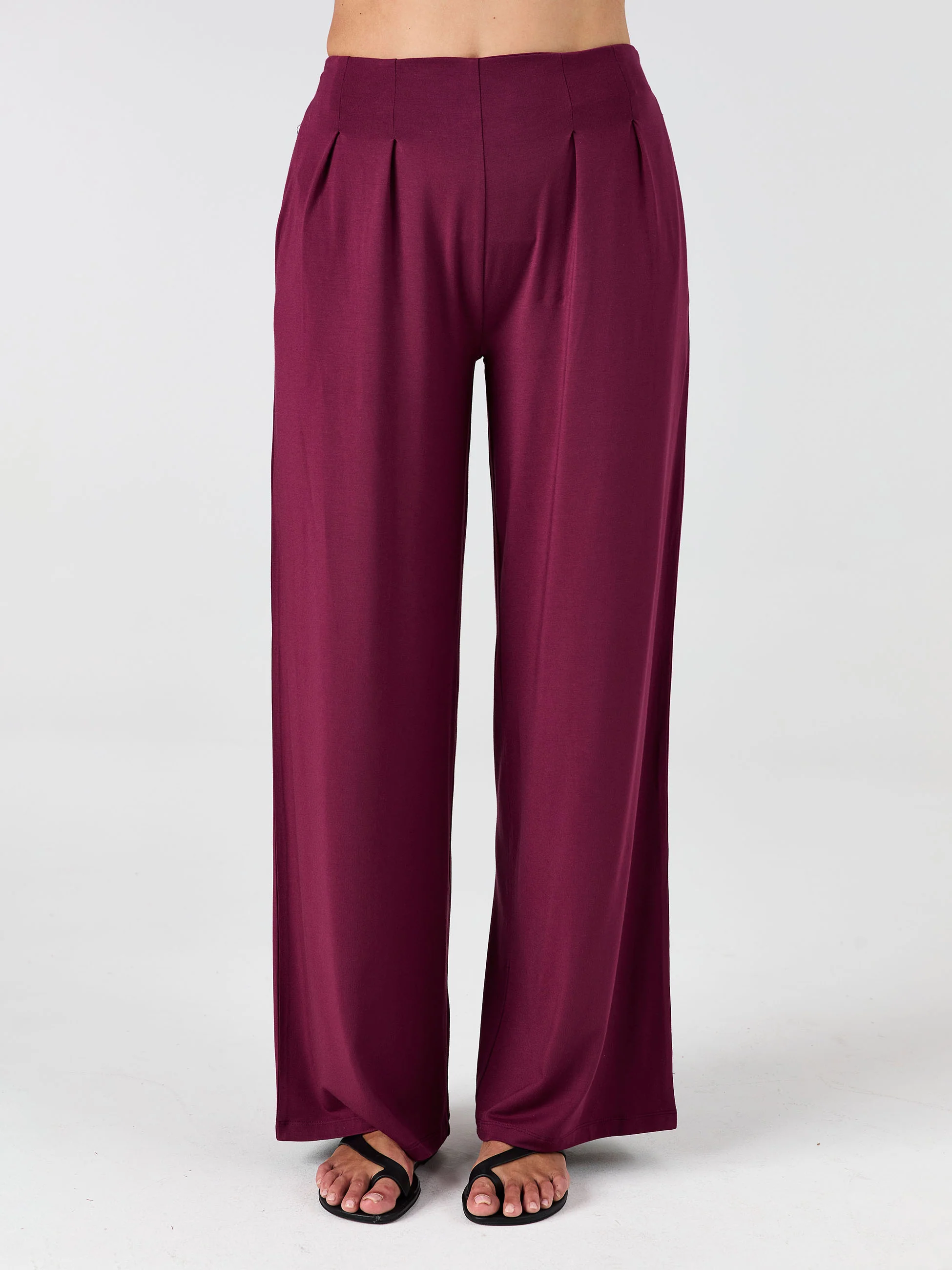 Emery Wide Leg Pants - Ruby - Image 6