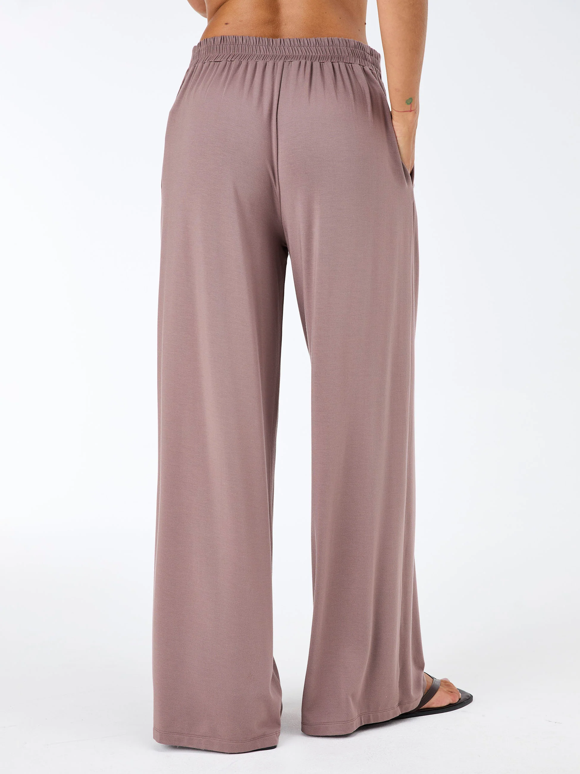 Emery Wide Leg Pants - Taupe - Image 4