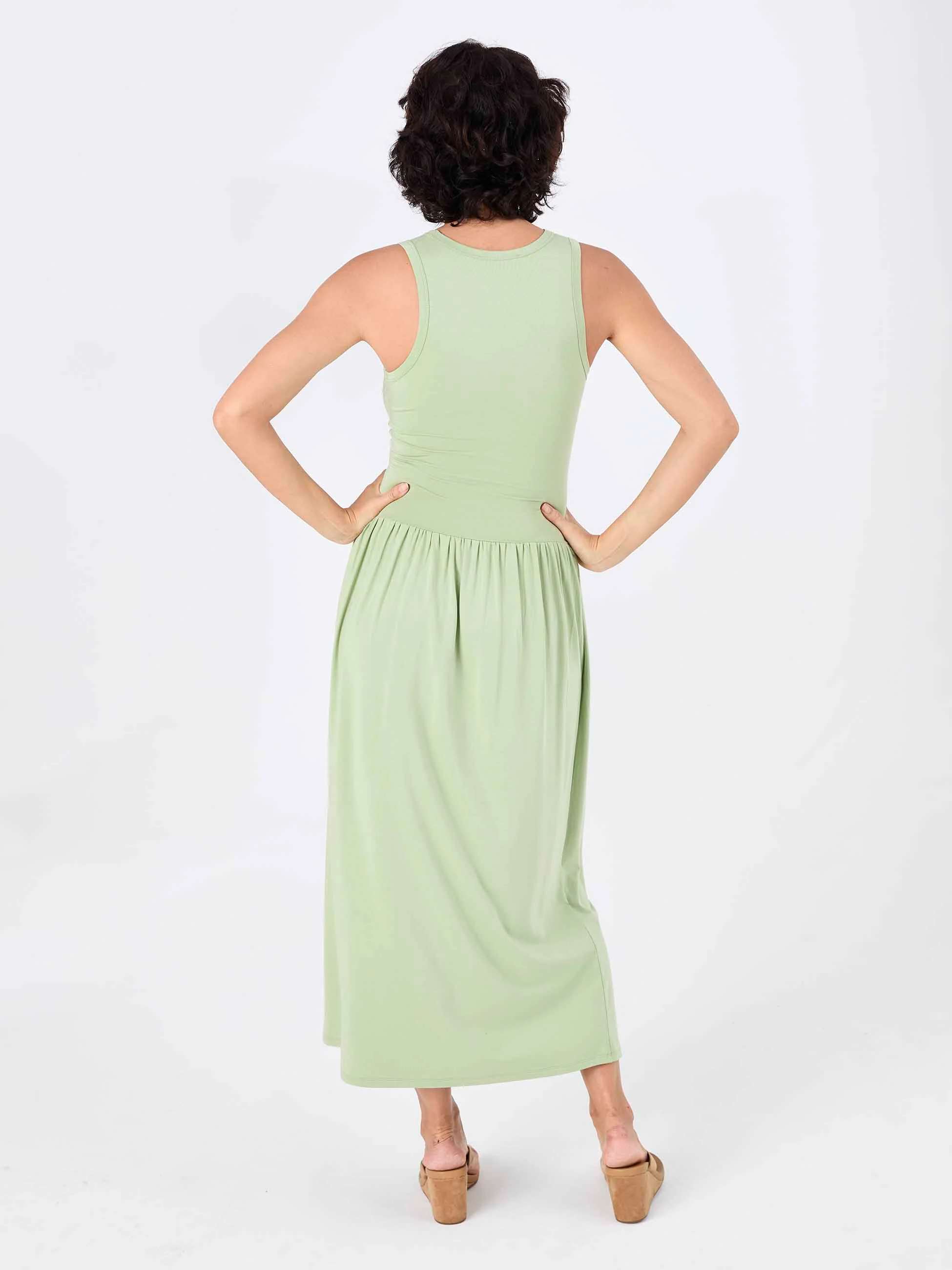 Essential Maxi Dress - Matcha Green - Image 3