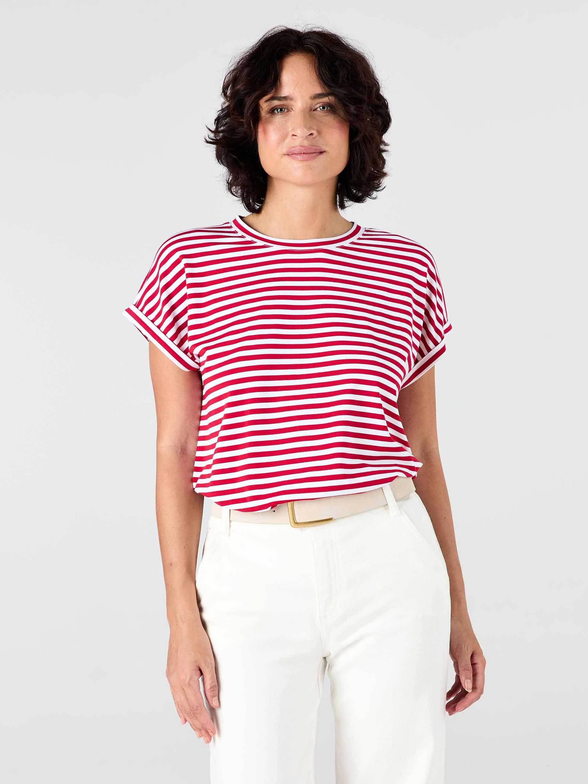 Jessica Oversized Tee - Cherry