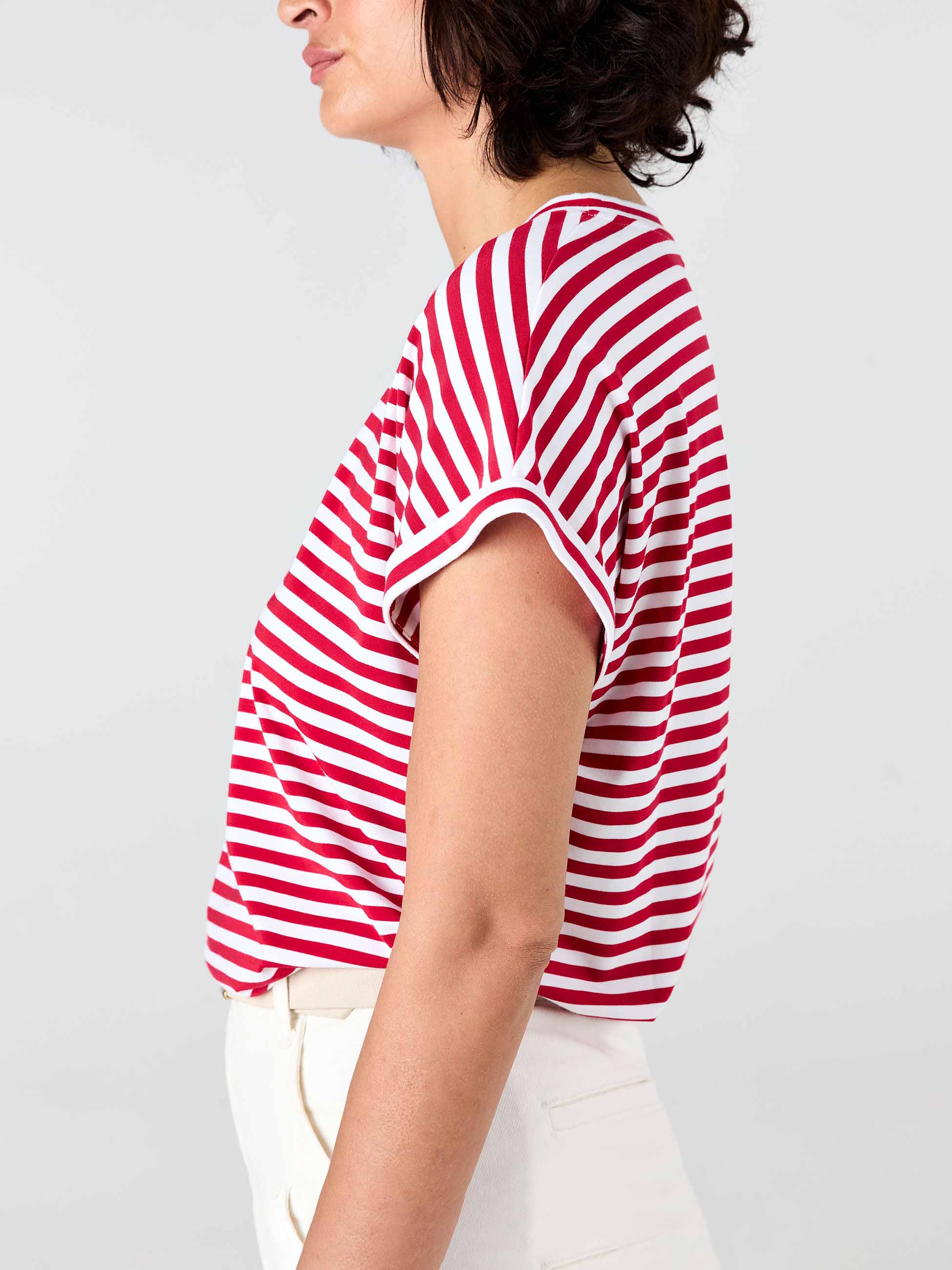 Jessica Oversized Tee - Cherry - Image 2