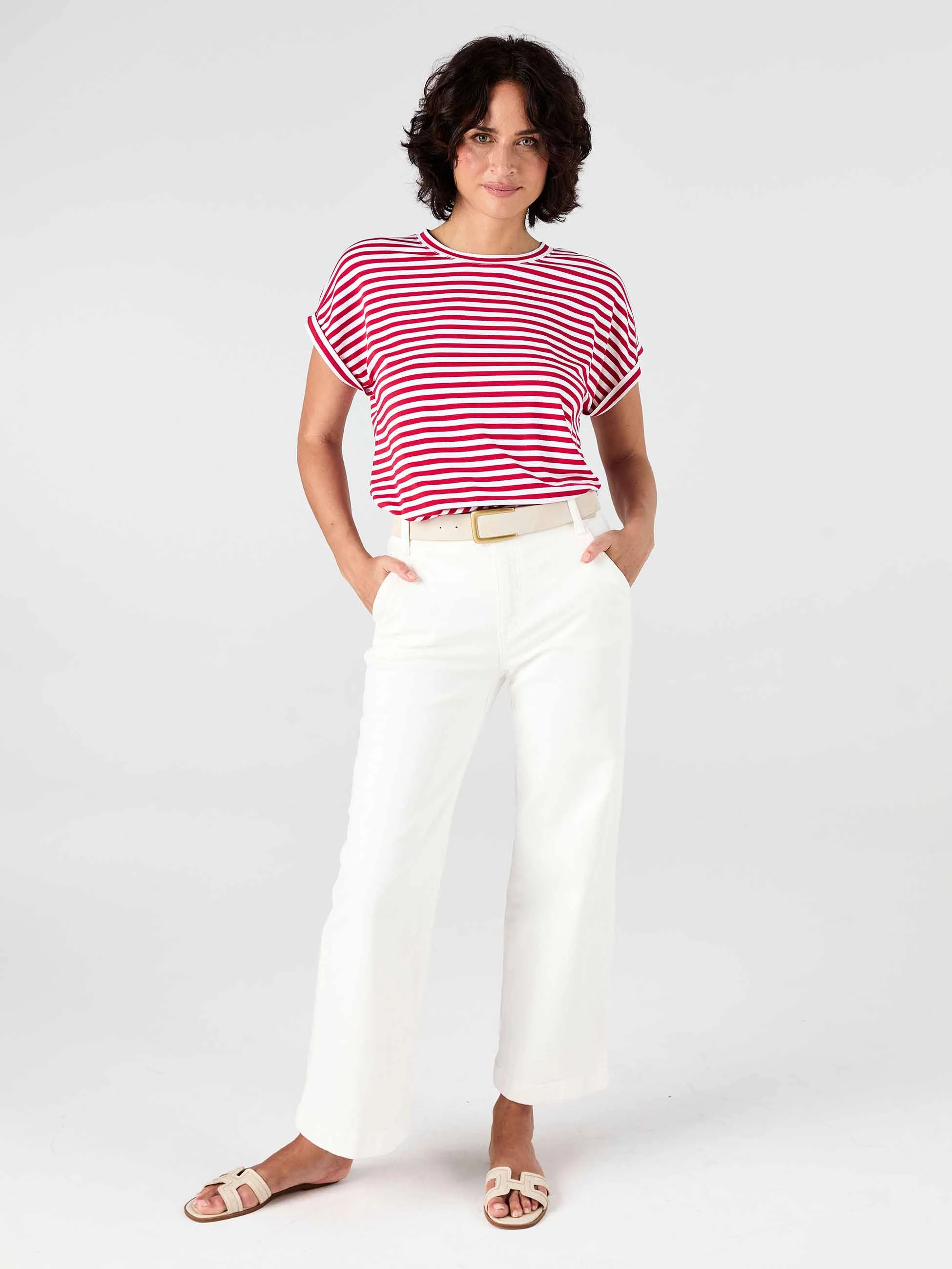 Jessica Oversized Tee - Cherry - Image 6