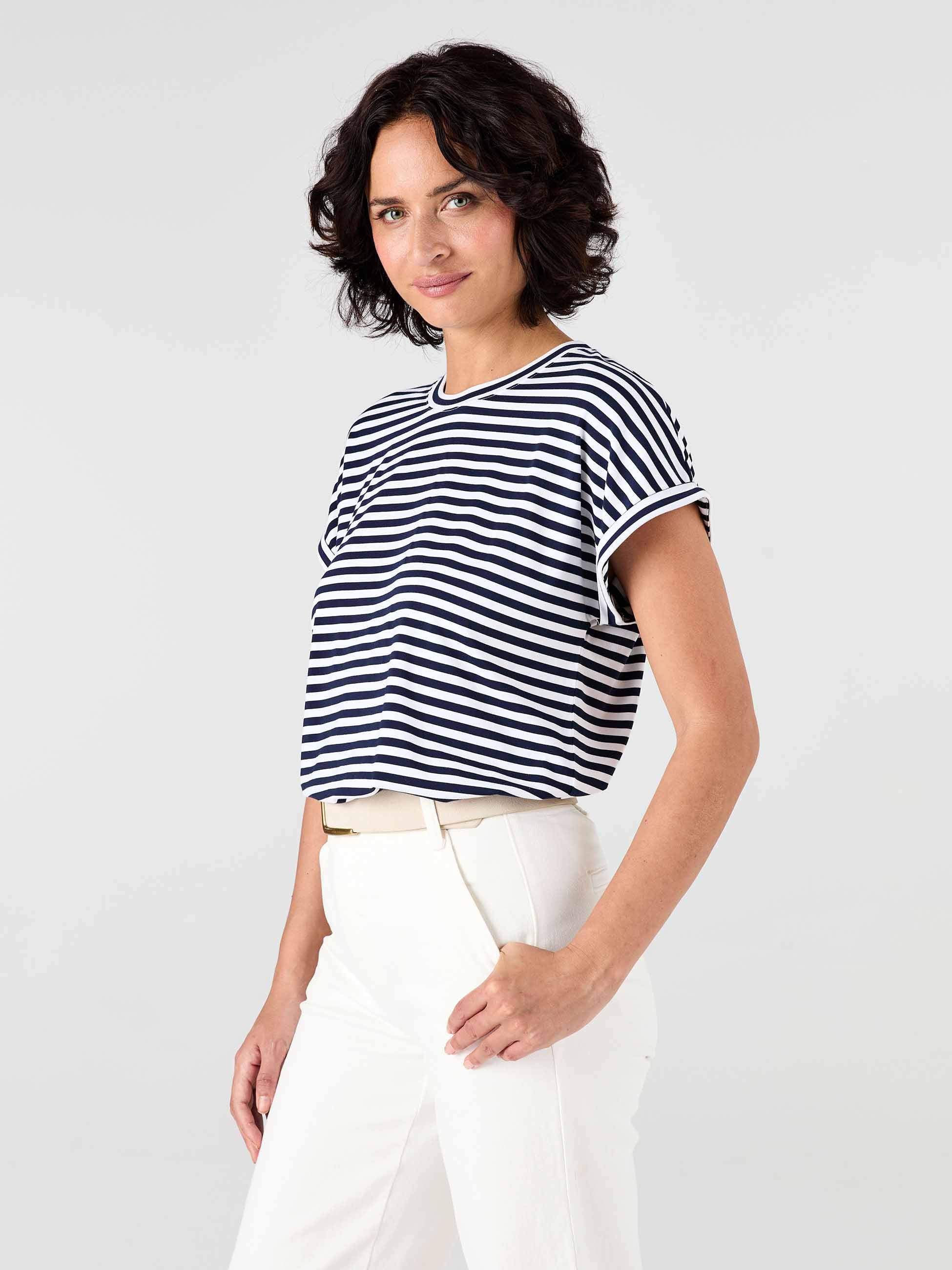 Jessica Oversized Tee - Navy - Image 2