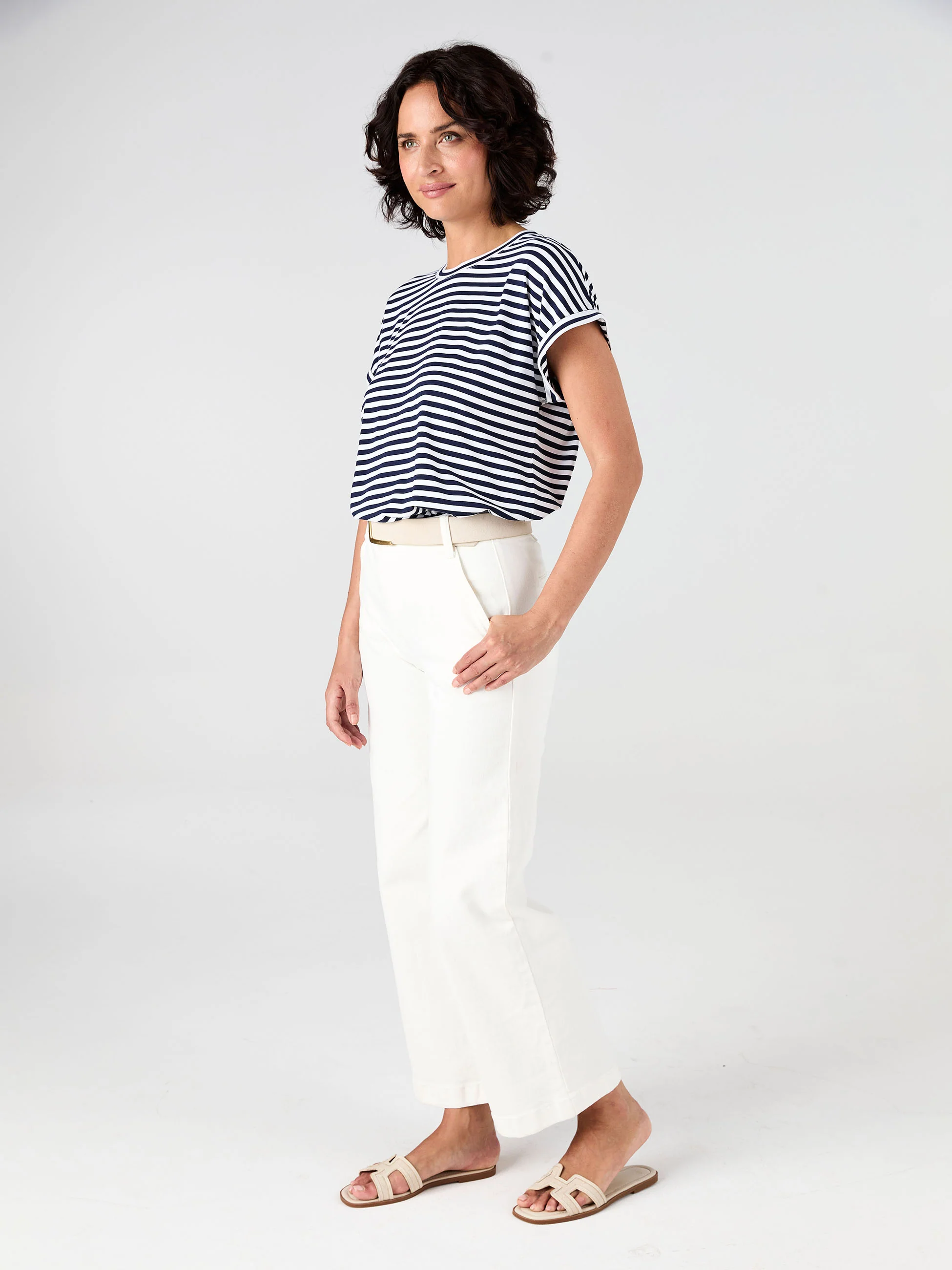 Jessica Oversized Tee - Navy - Image 5