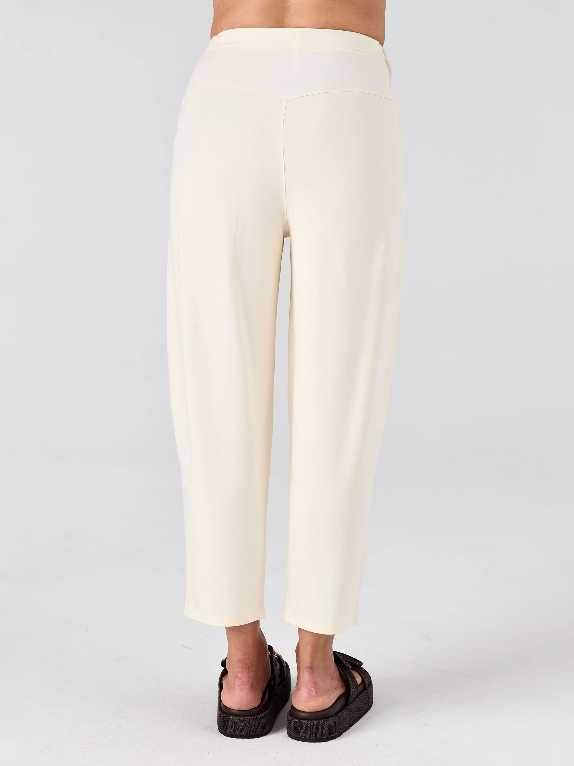Kyoto Ankle Length French Terry Jogger - Winter White - Image 6