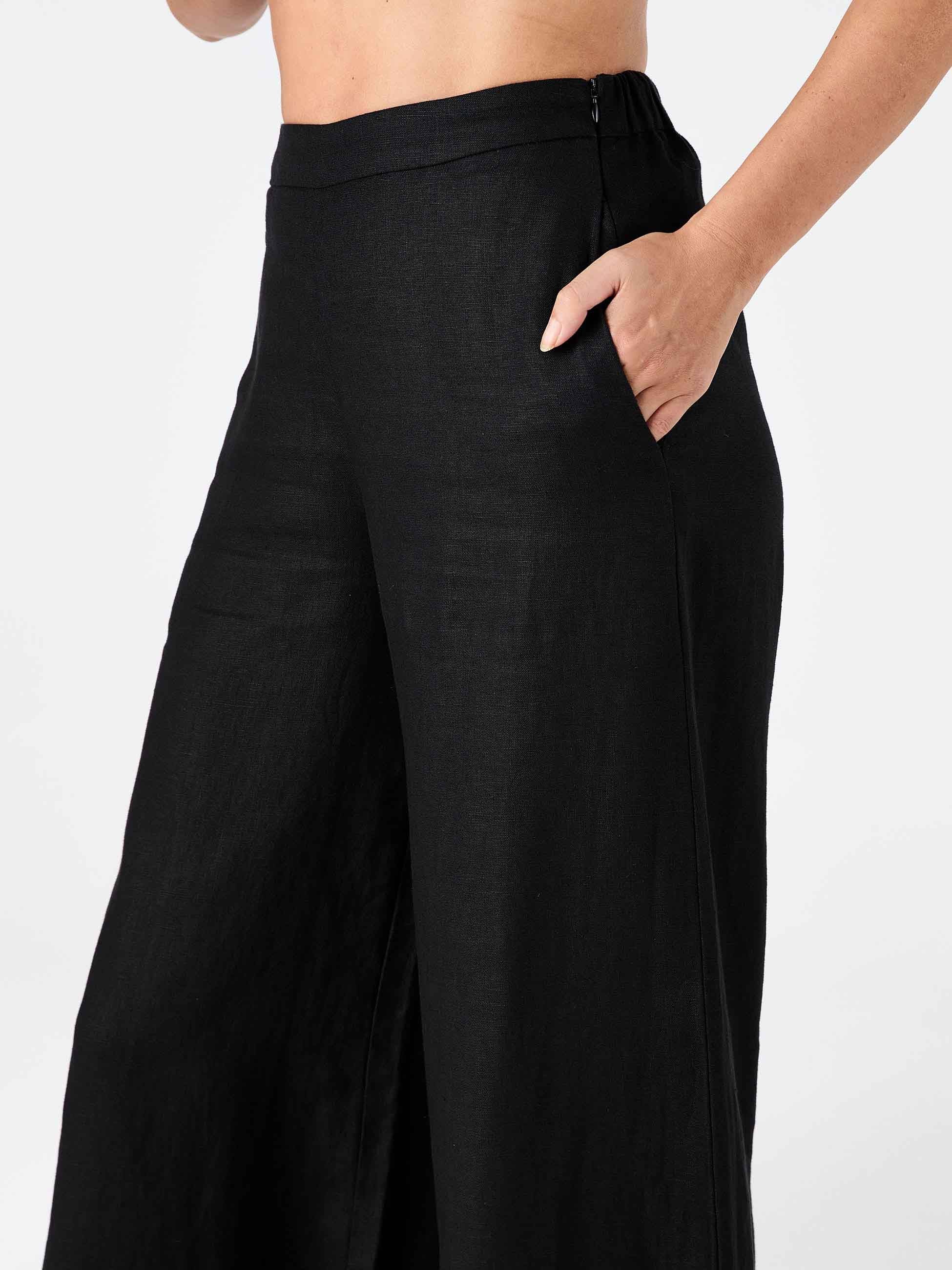 Laurel Linen Pant - Black - Image 3