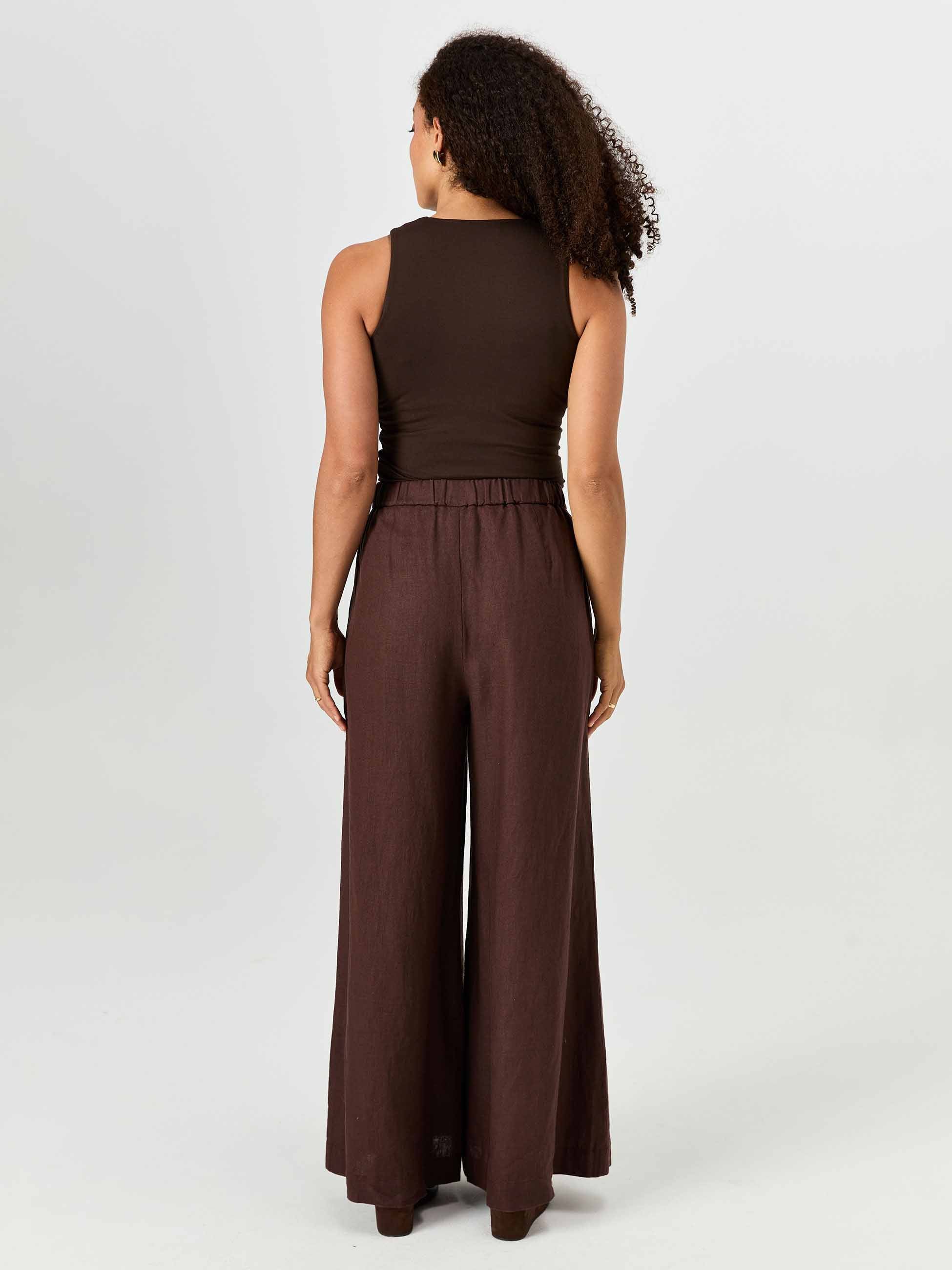 Laurel Linen Pant - Mocha - Image 2