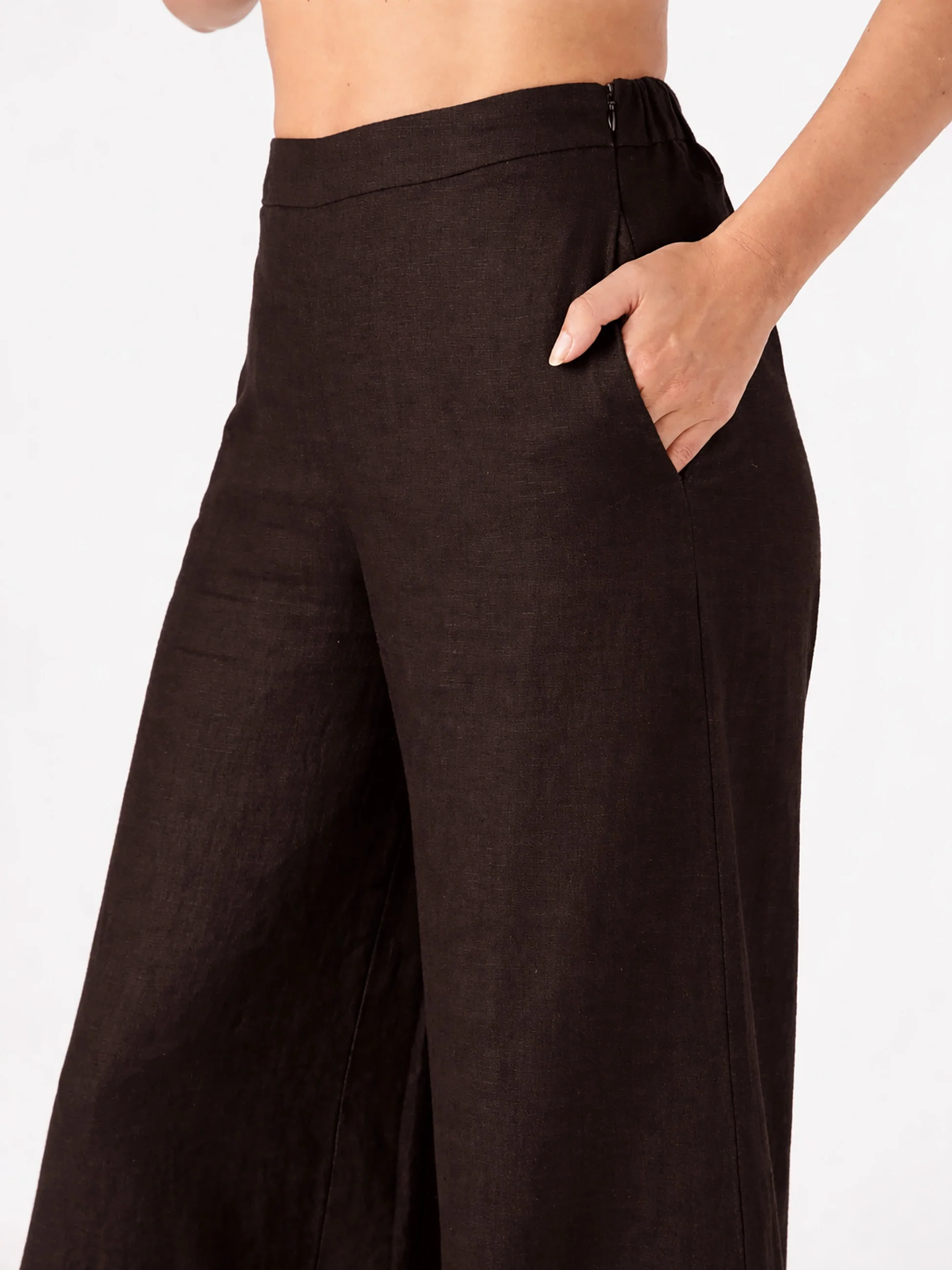 Laurel Linen Pant - Mocha - Image 4