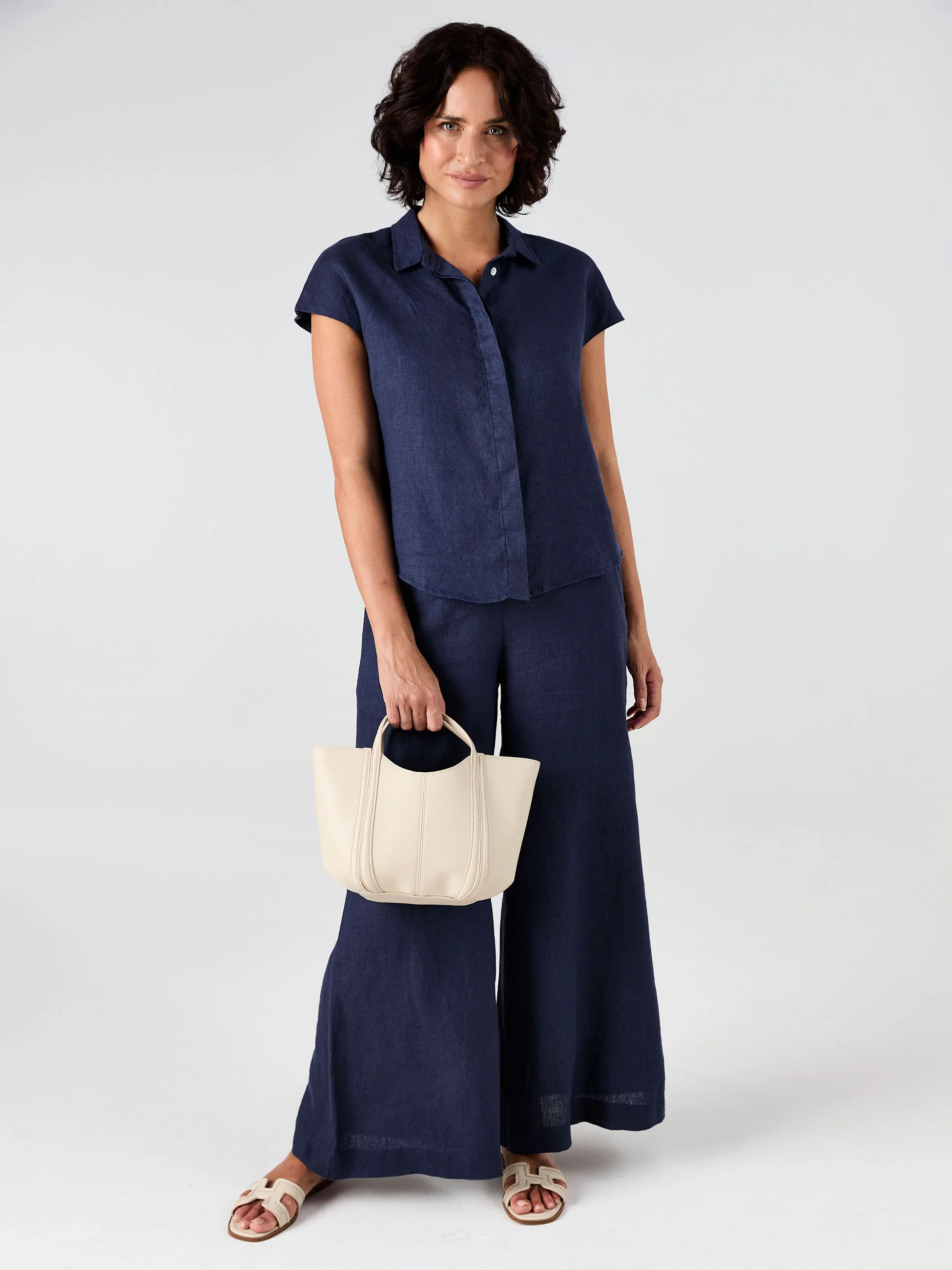 Laurel Linen Pant - Navy - Image 3
