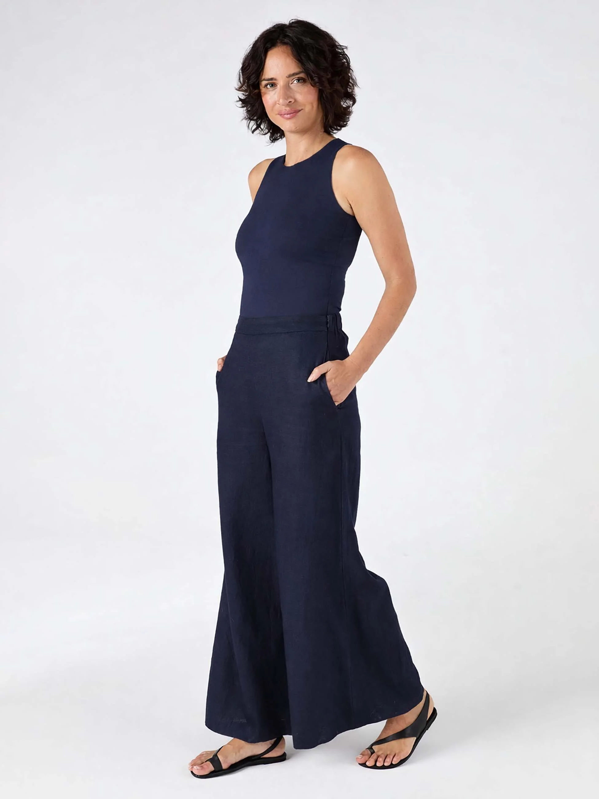 Laurel Linen Pant - Navy - Image 4