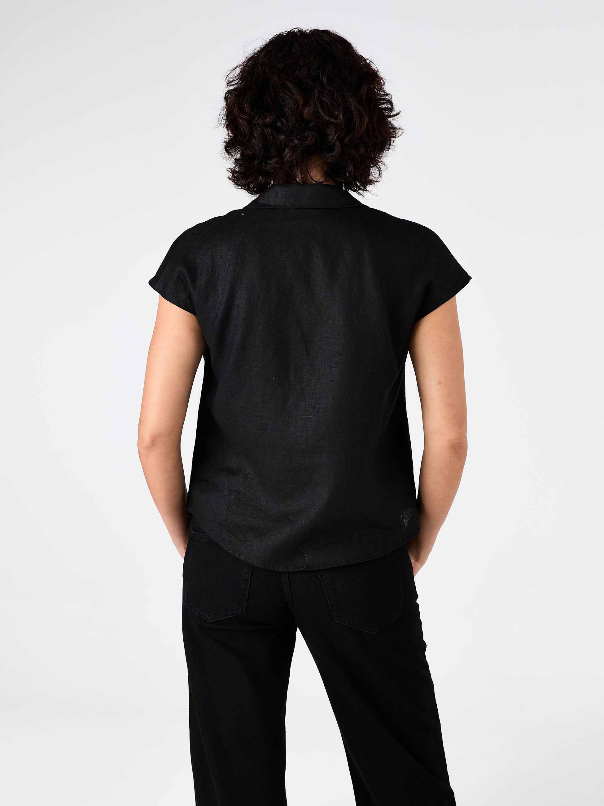 Laurel Linen Shirt - Black - Image 3