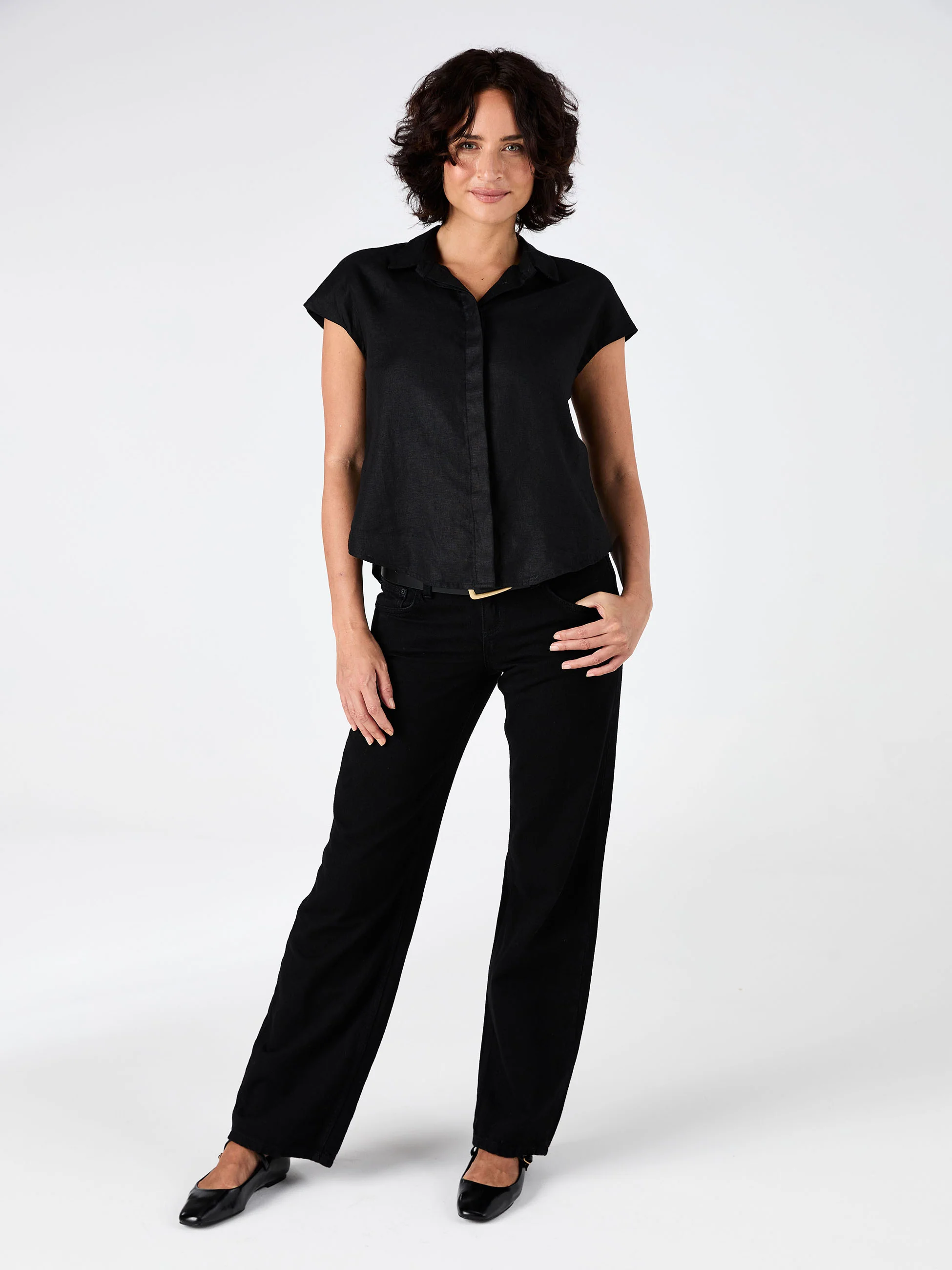 Laurel Linen Shirt - Black - Image 6
