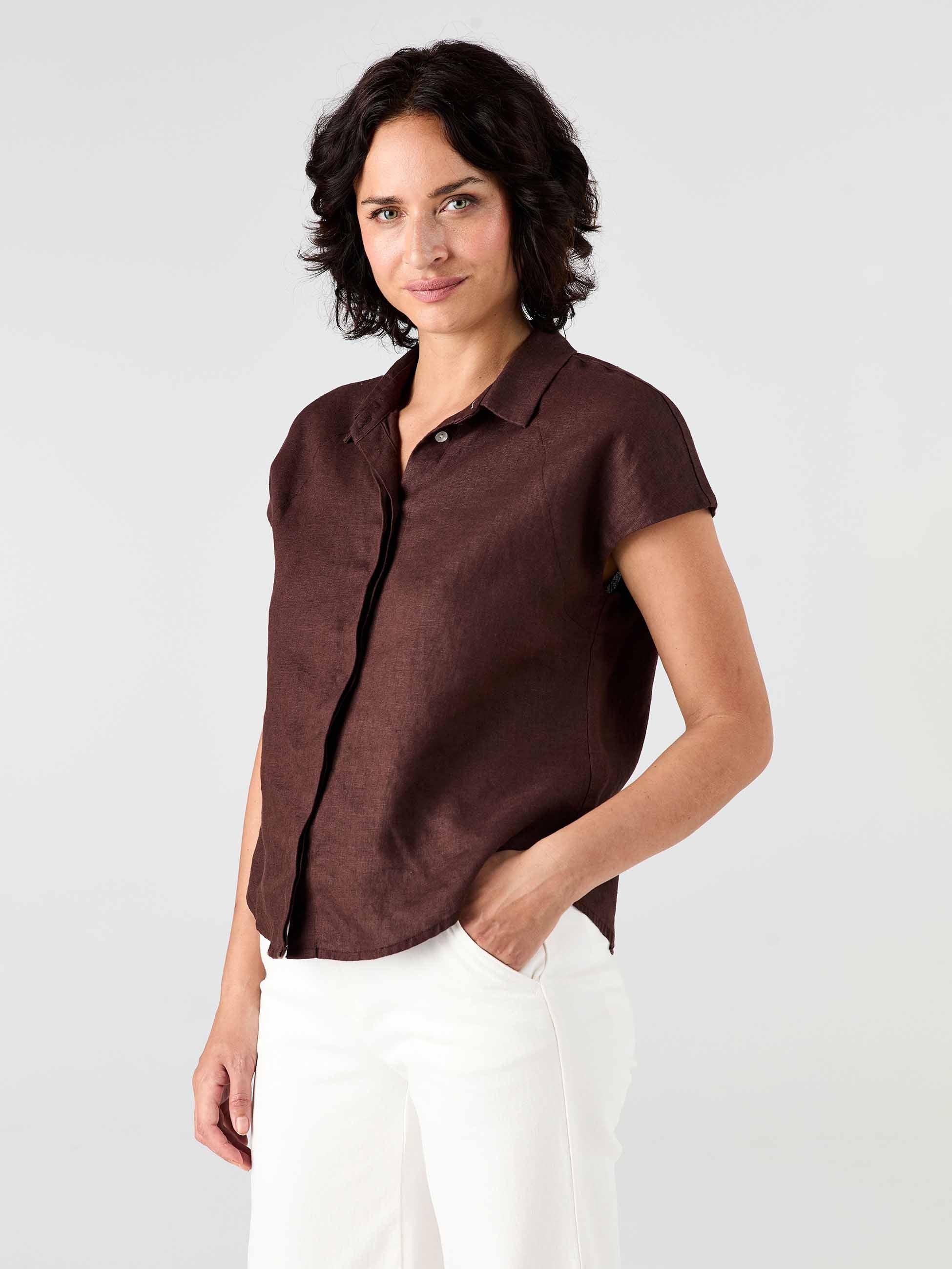 Laurel Linen Shirt - Mocha - Image 5