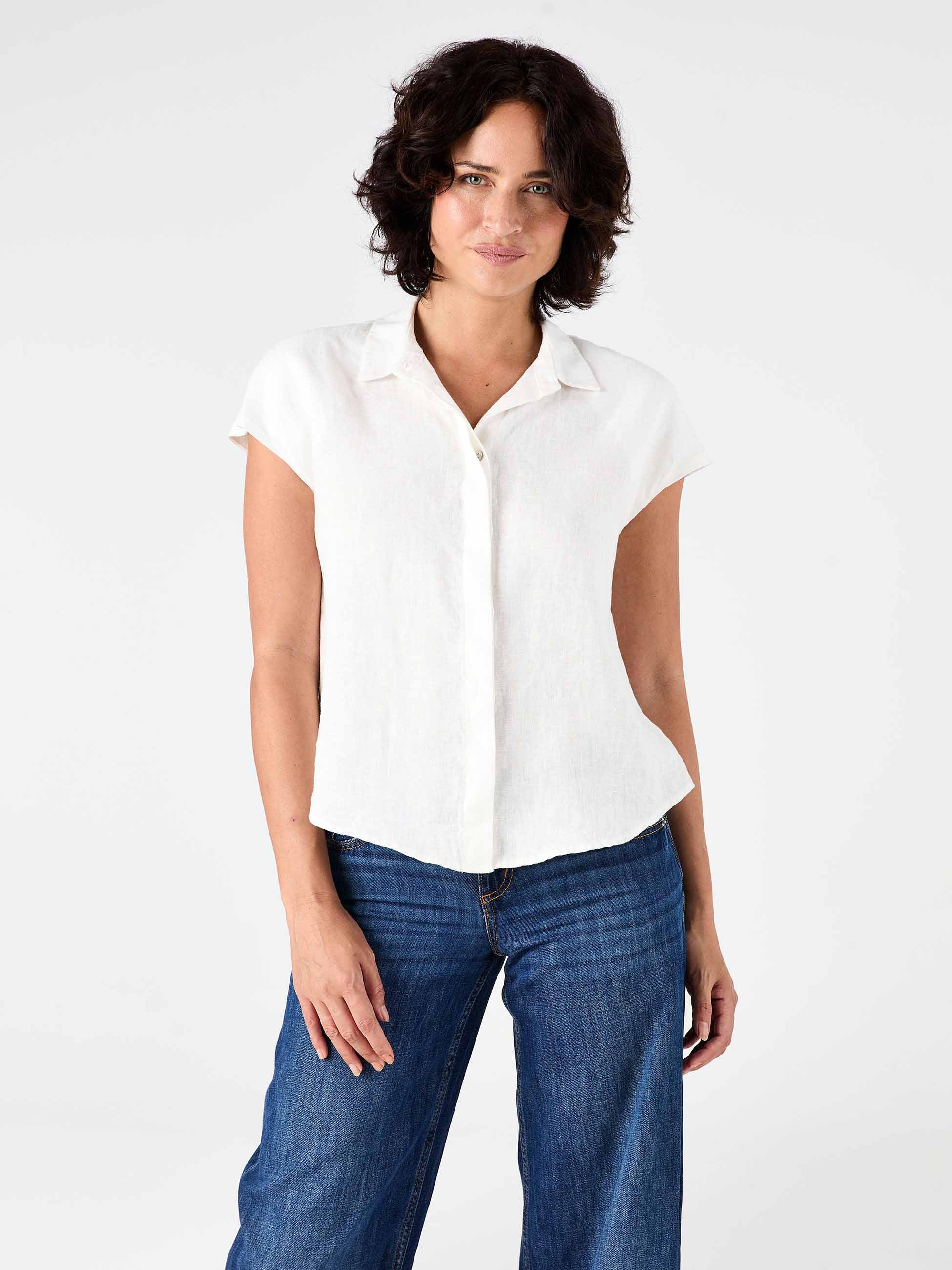 Laurel Linen Shirt White - Image 3