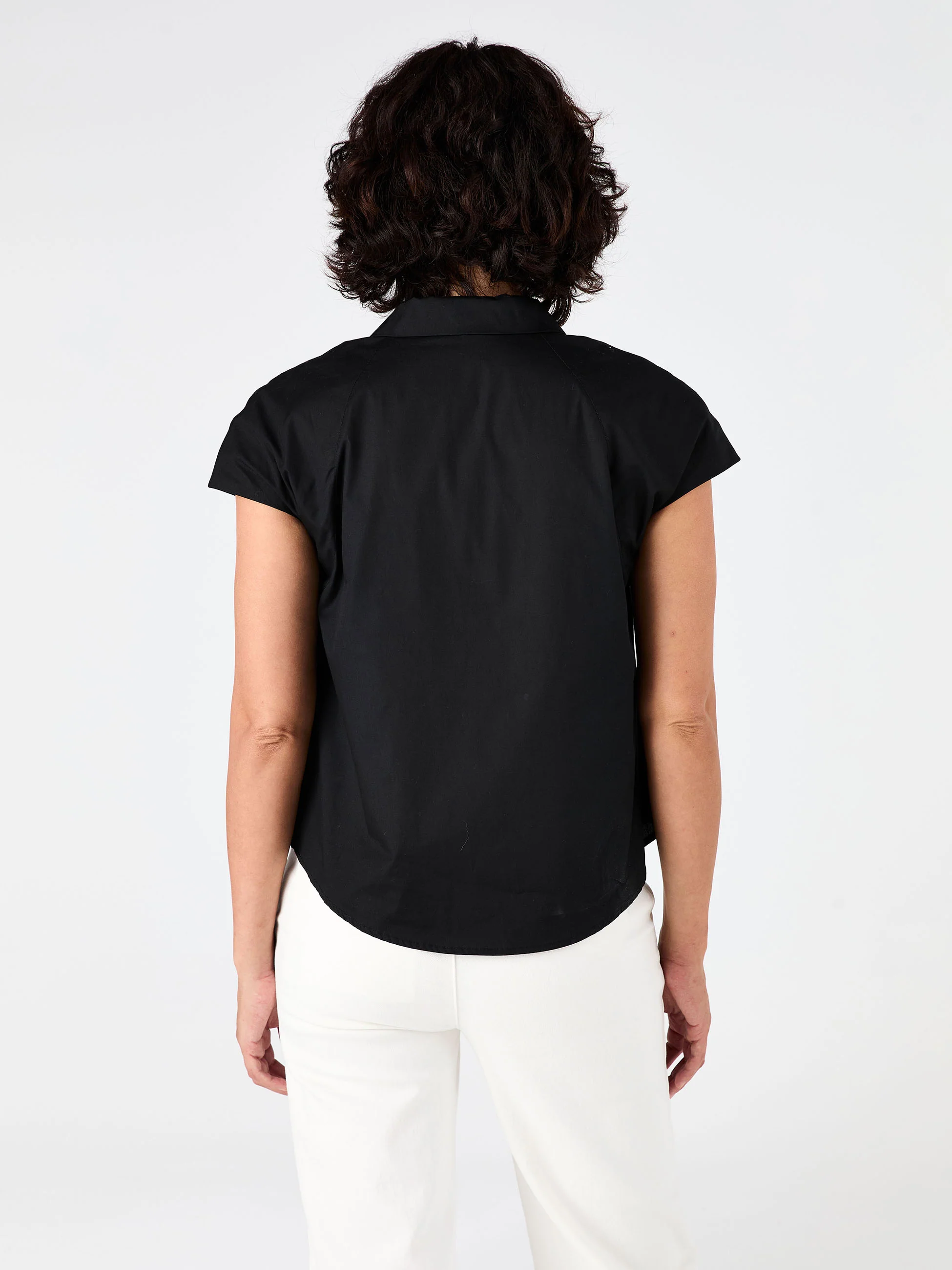 Laurel Poplin Shirt - Black - Image 3