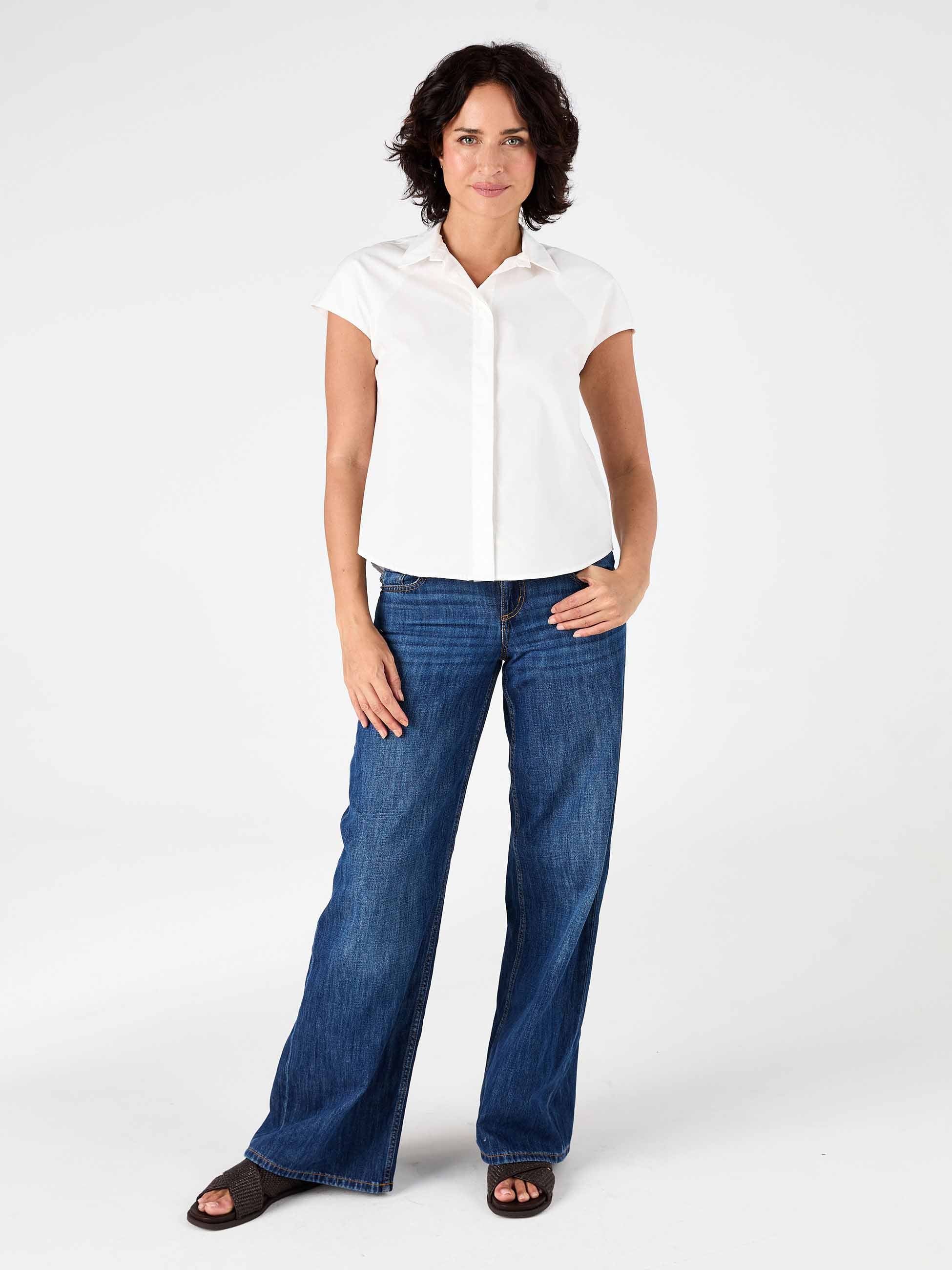 Laurel Poplin Shirt - White - Image 2