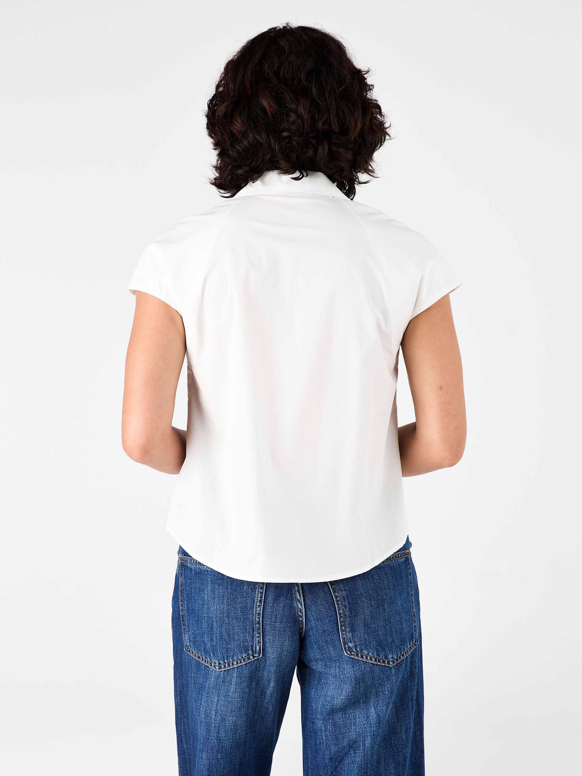 Laurel Poplin Shirt - White - Image 4