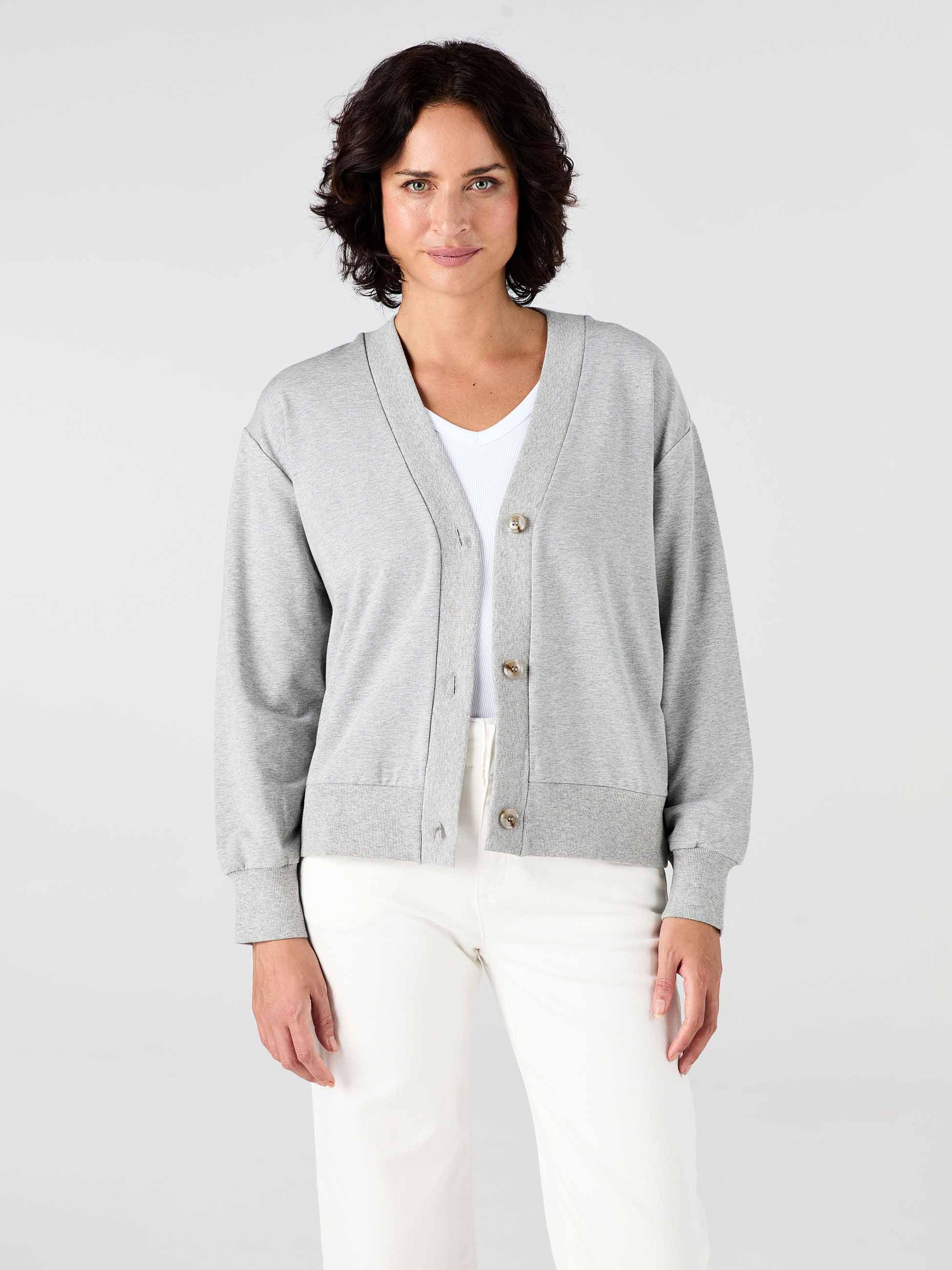 Leighton Sweat Top - Grey Marl - Image 2