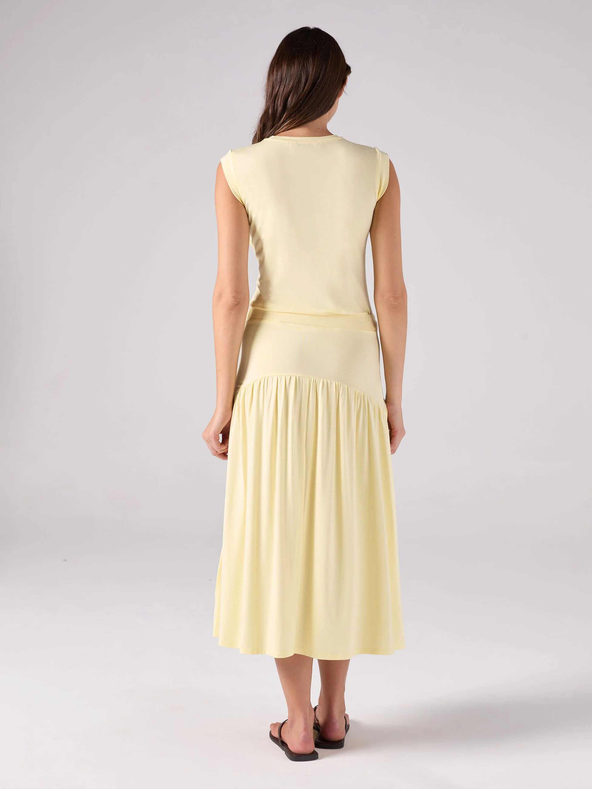 Modal Cap Sleeve Tee - Pastel Yellow - Image 6