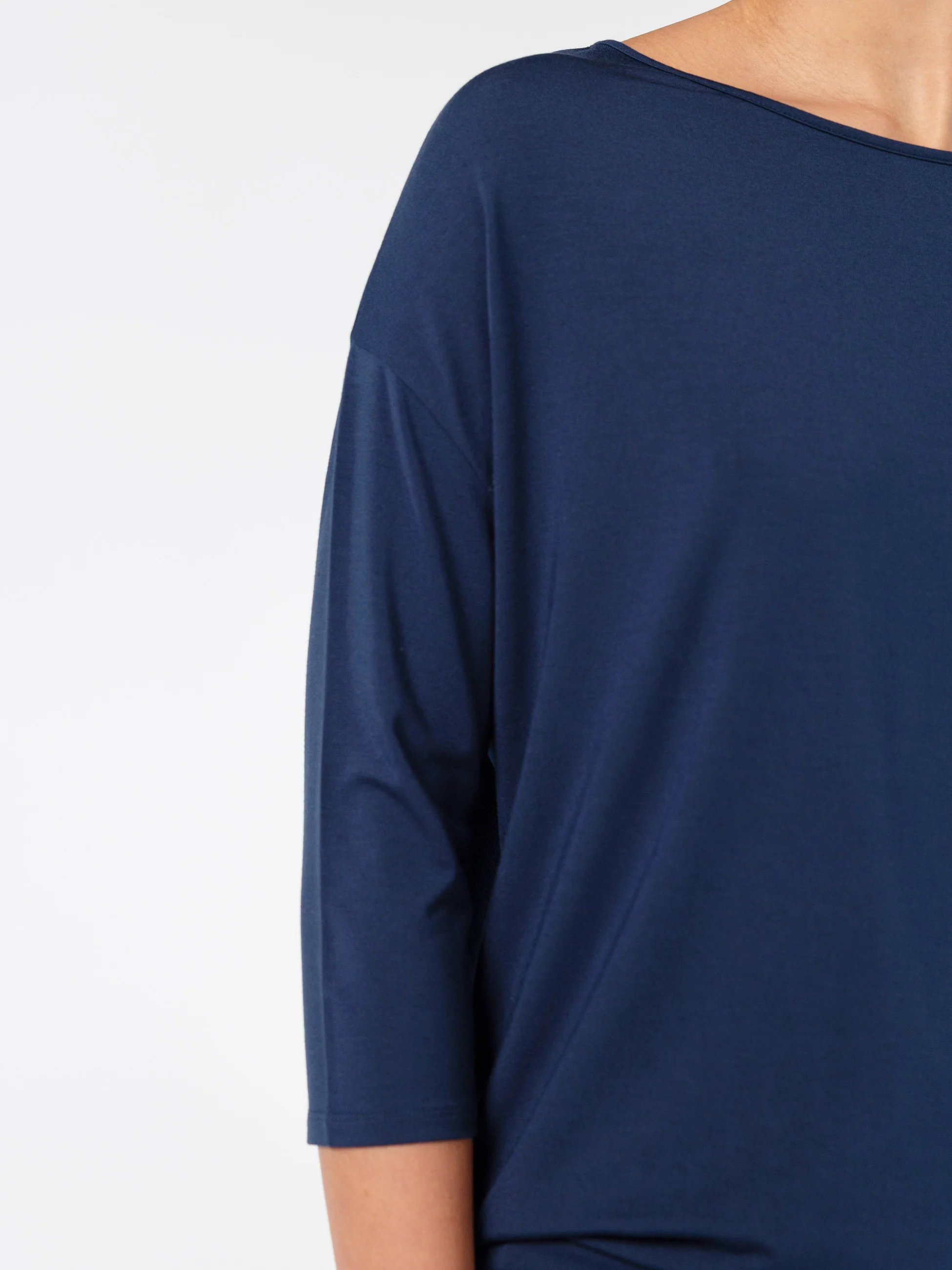 Modal Luxe Layer Tee 3/4 Sleeve - Navy - Image 10