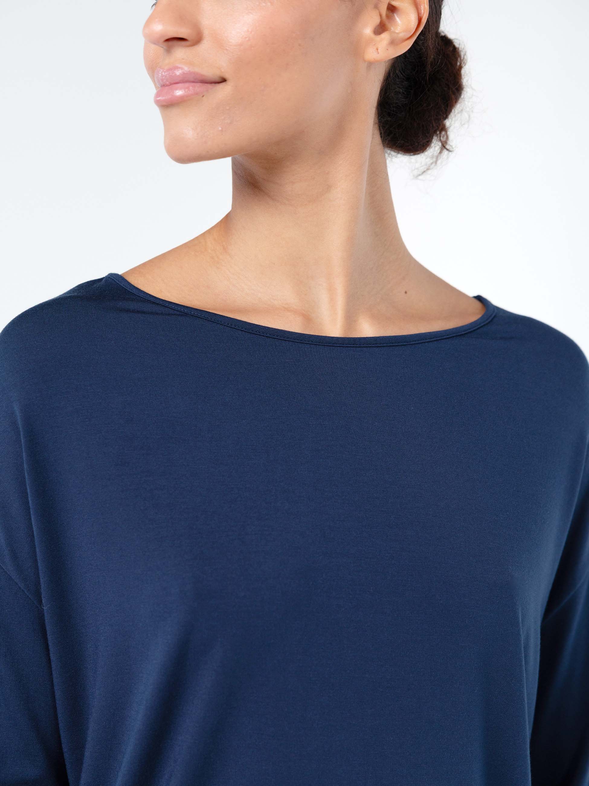 Modal Luxe Layer Tee 3/4 Sleeve - Navy - Image 11