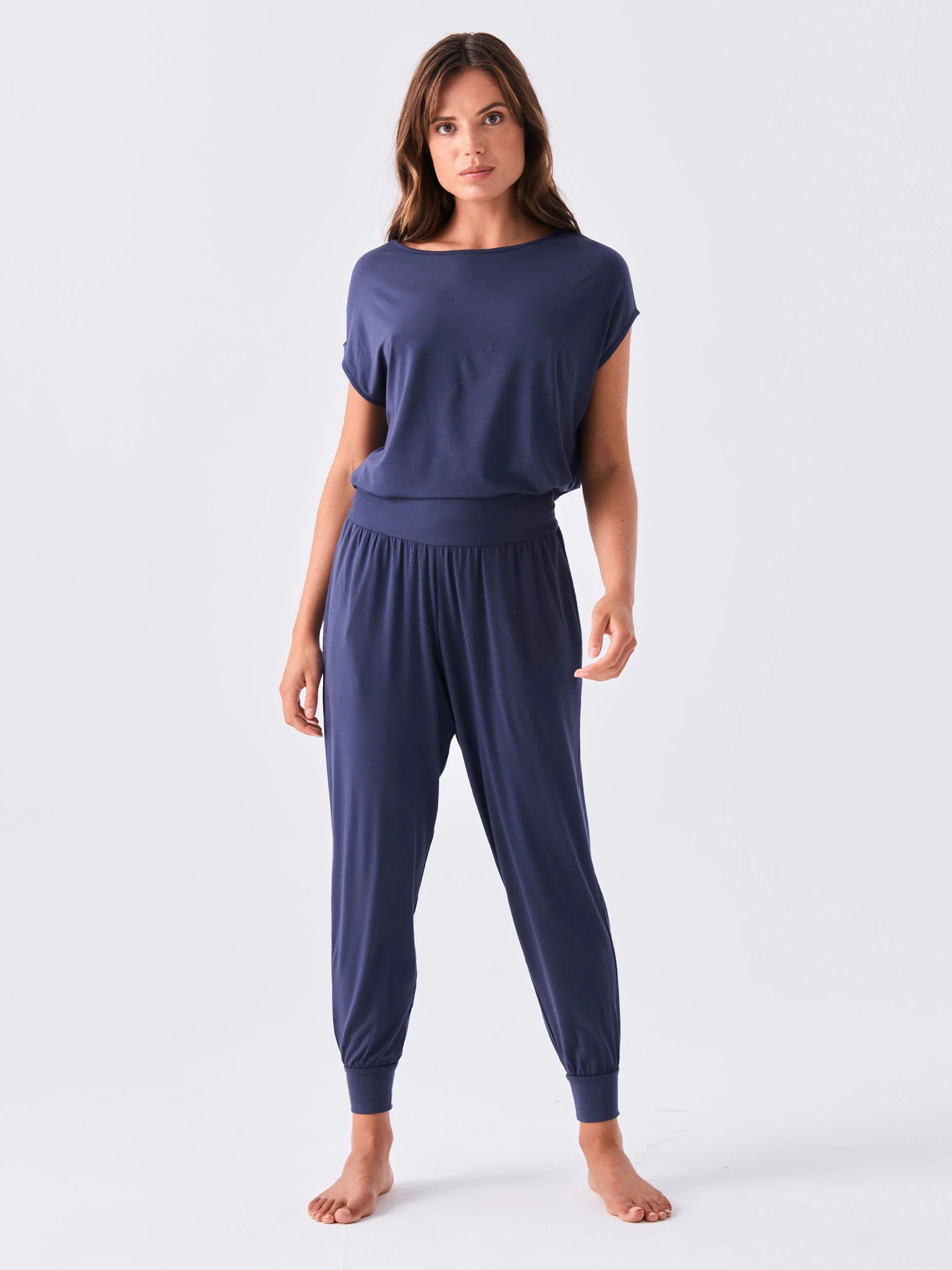 Modal Luxe Layer Tee - Navy - Image 5