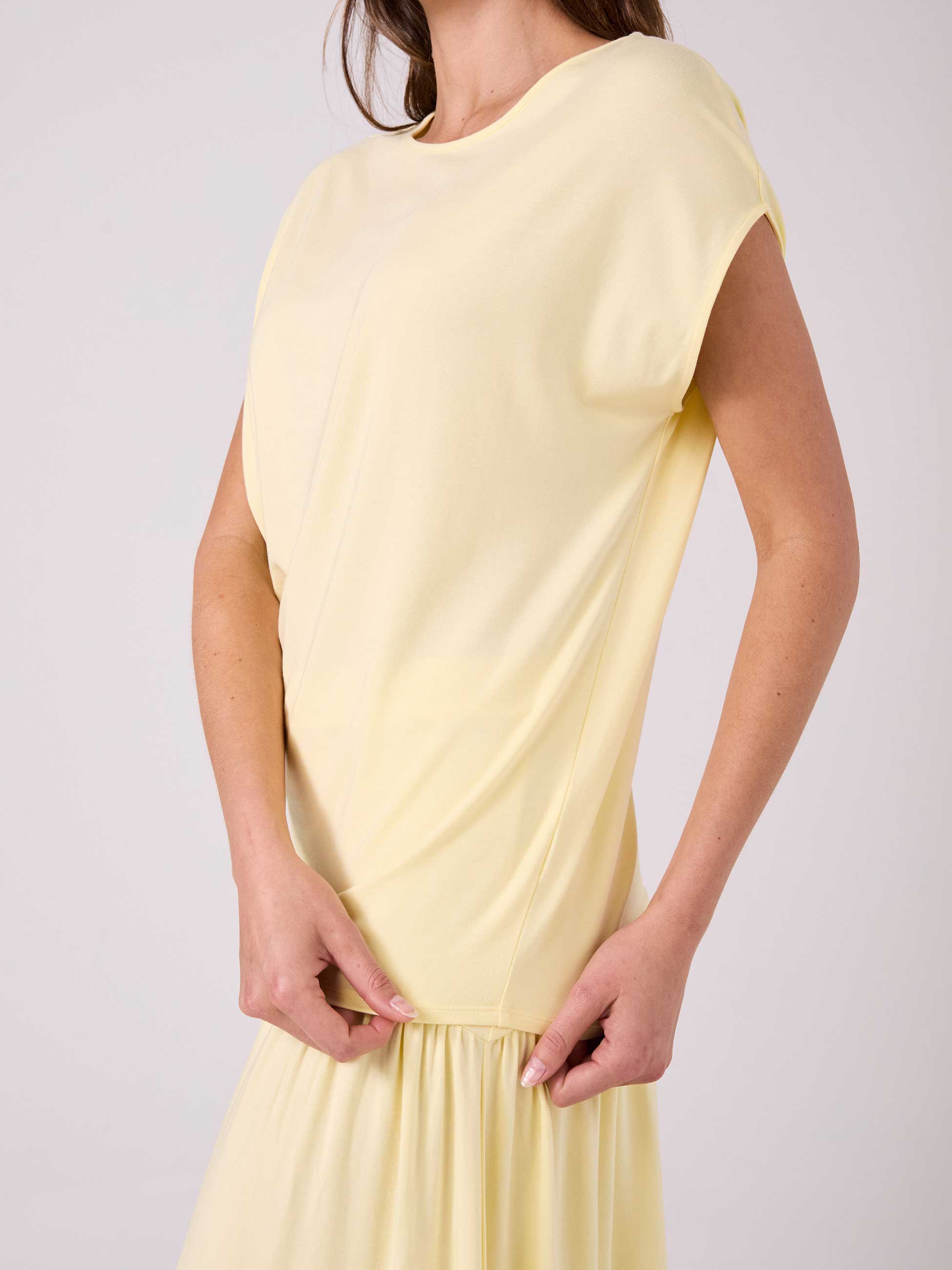 Modal Luxe Layer Tee - Pastel Yellow - Image 3