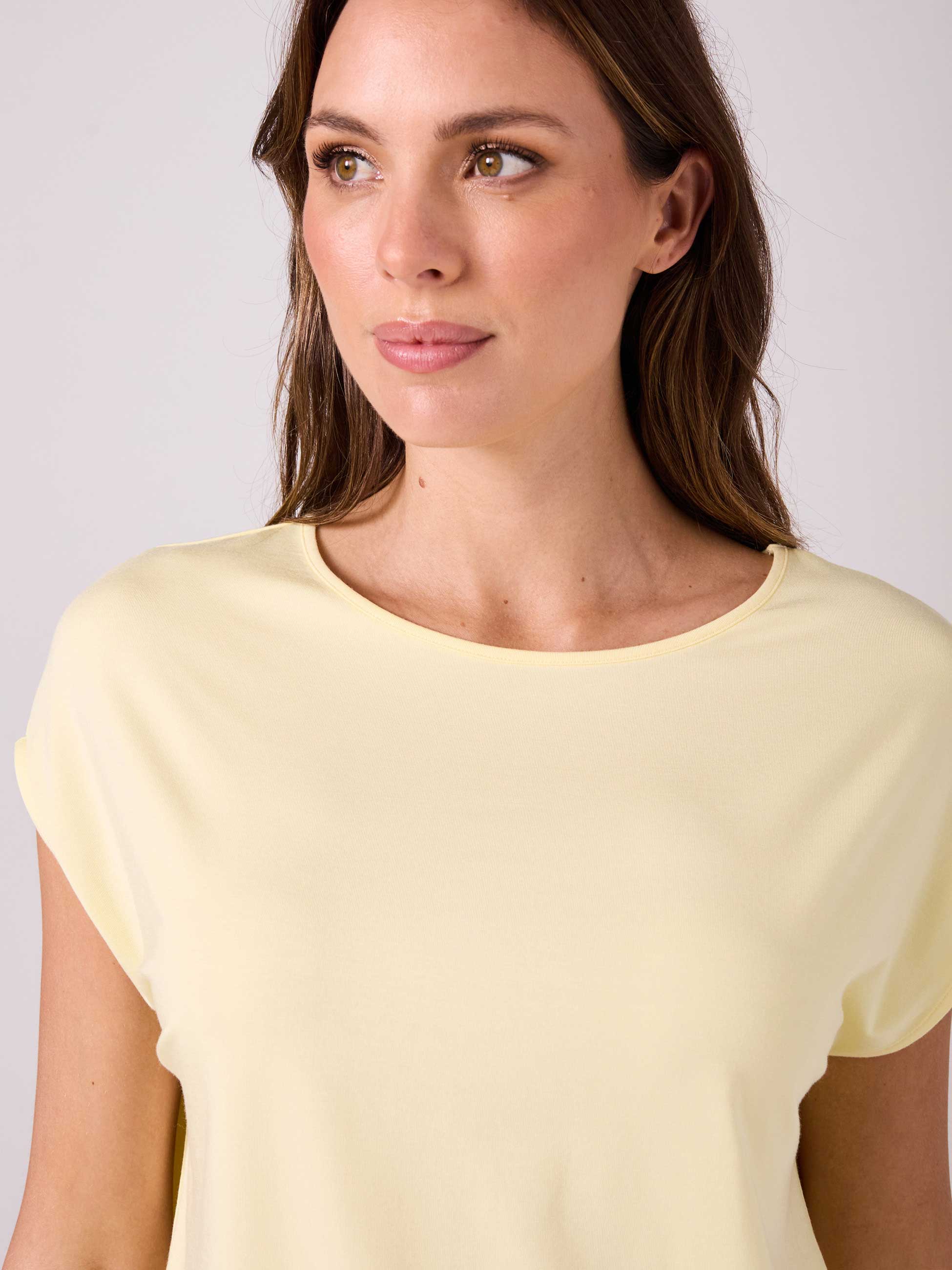 Modal Luxe Layer Tee - Pastel Yellow - Image 5