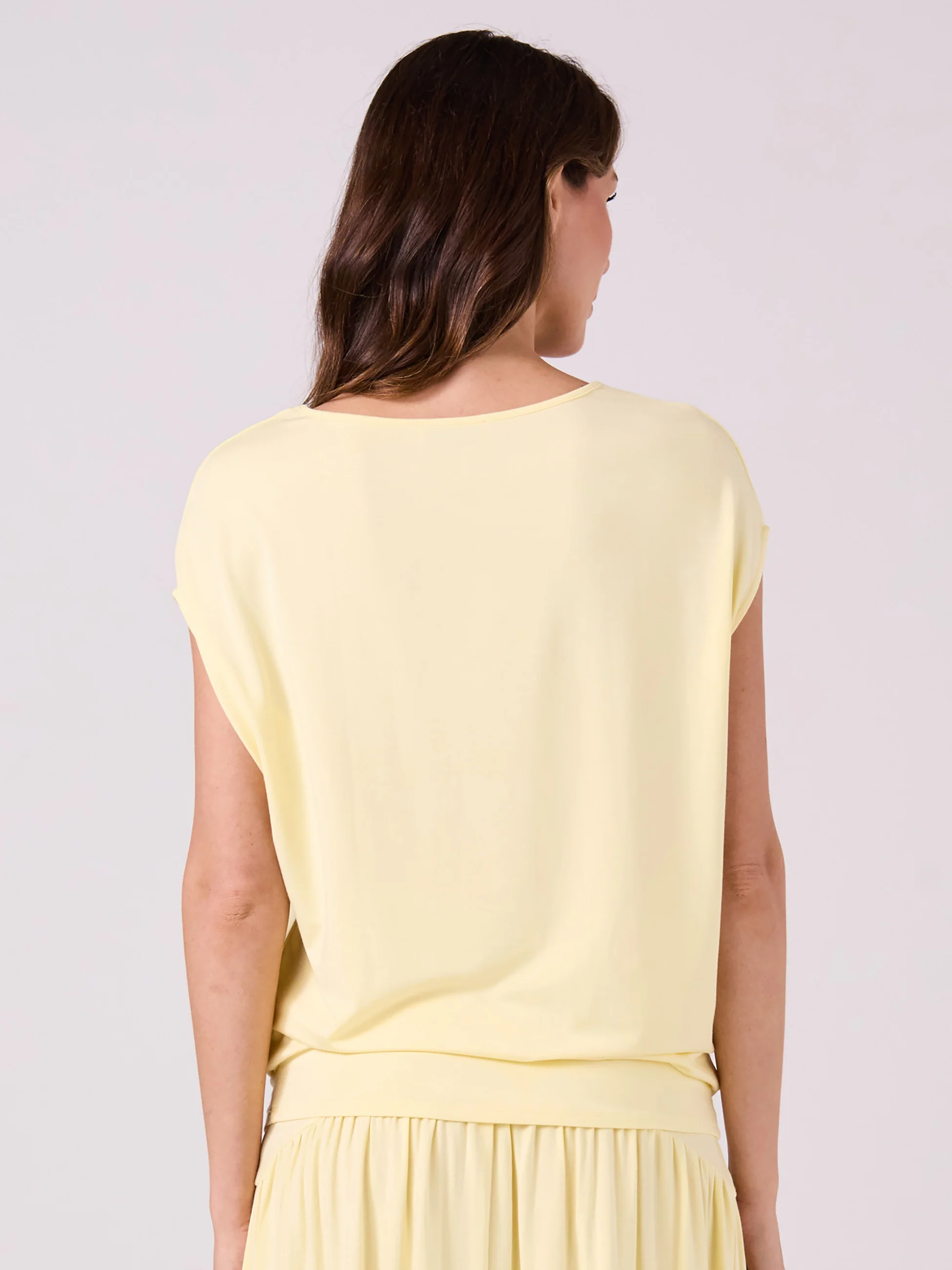 Modal Luxe Layer Tee - Pastel Yellow - Image 7