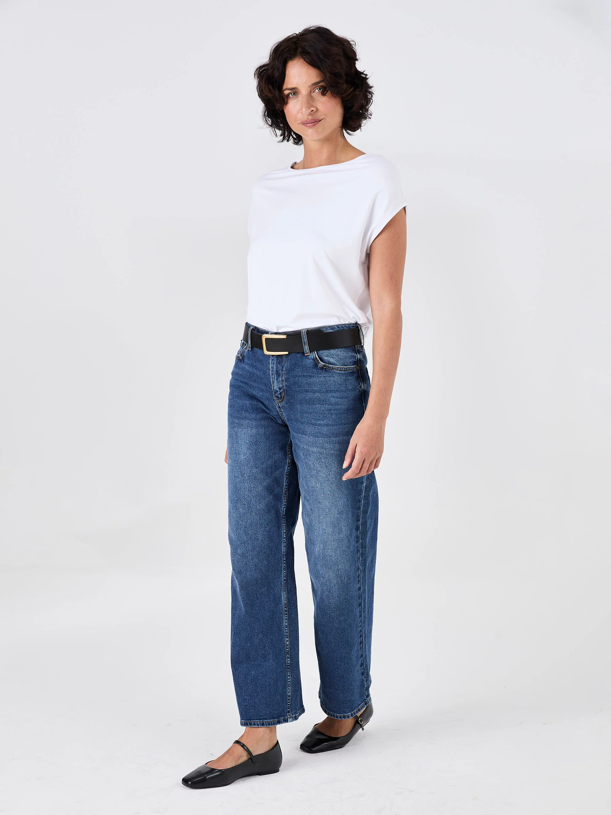 Modal Luxe Layer Tee - White - Image 3