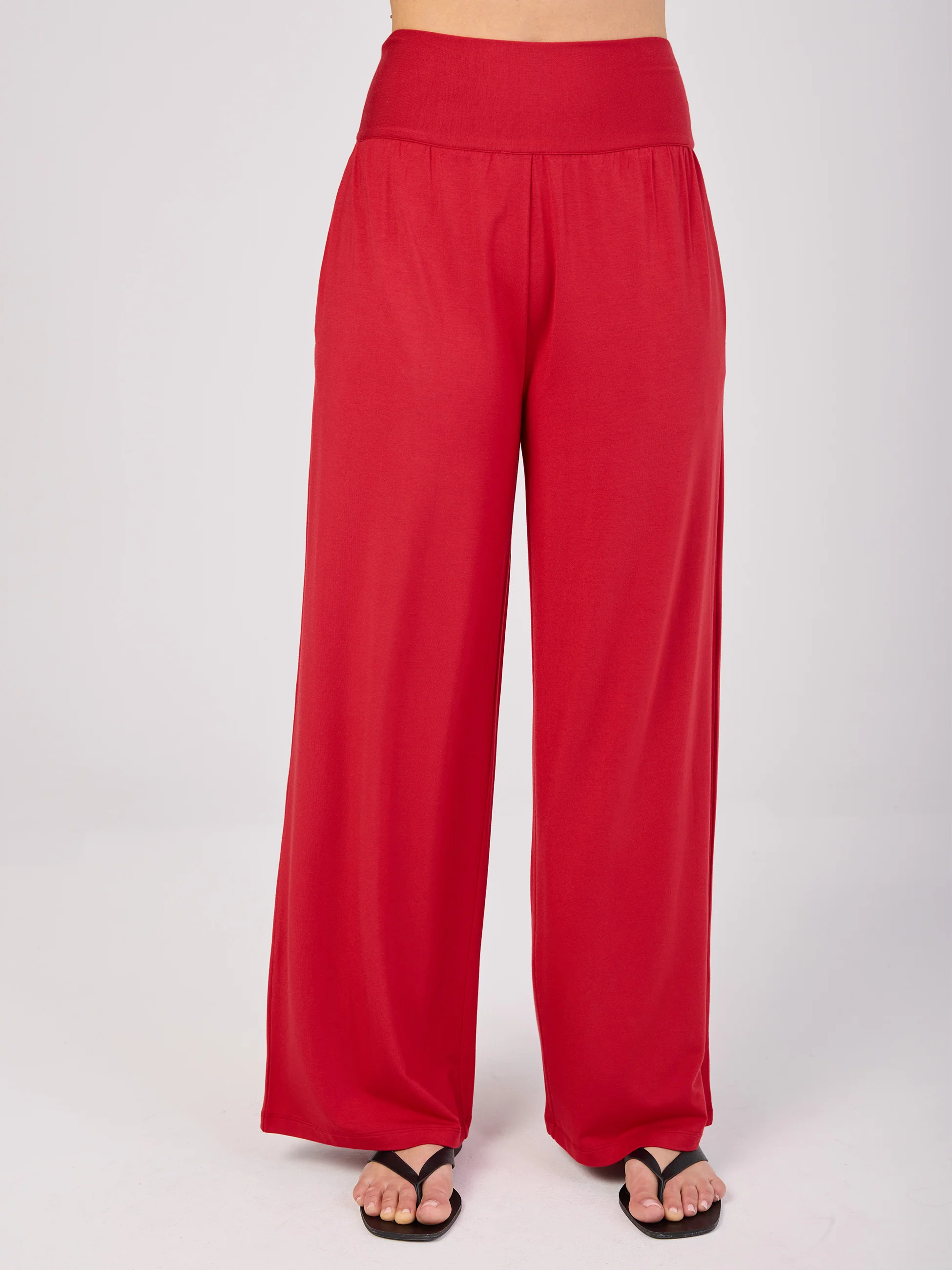 Nomad Modal Wide Leg Pant - Cherry - Image 4