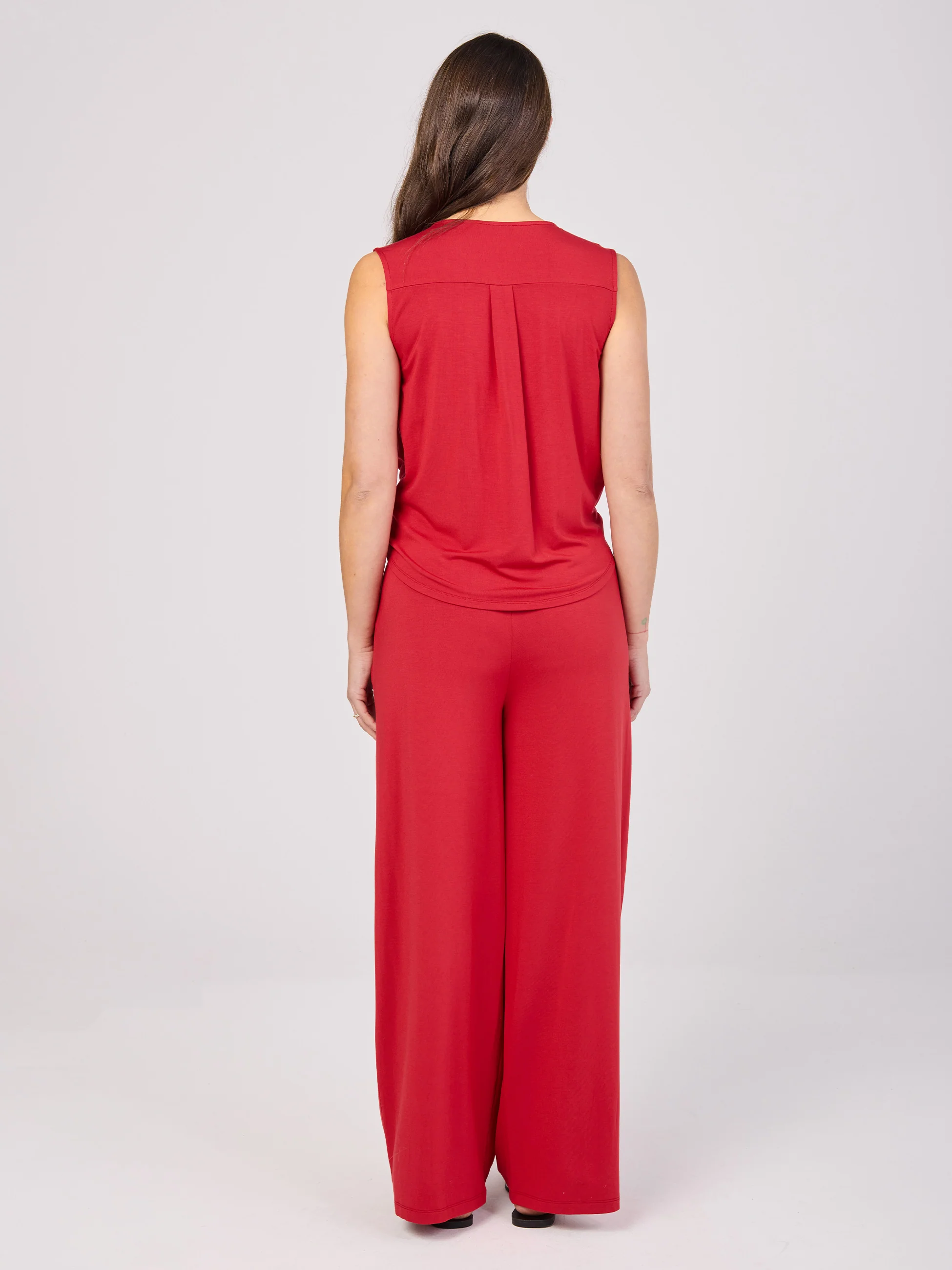 Nomad Modal Wide Leg Pant - Cherry - Image 7