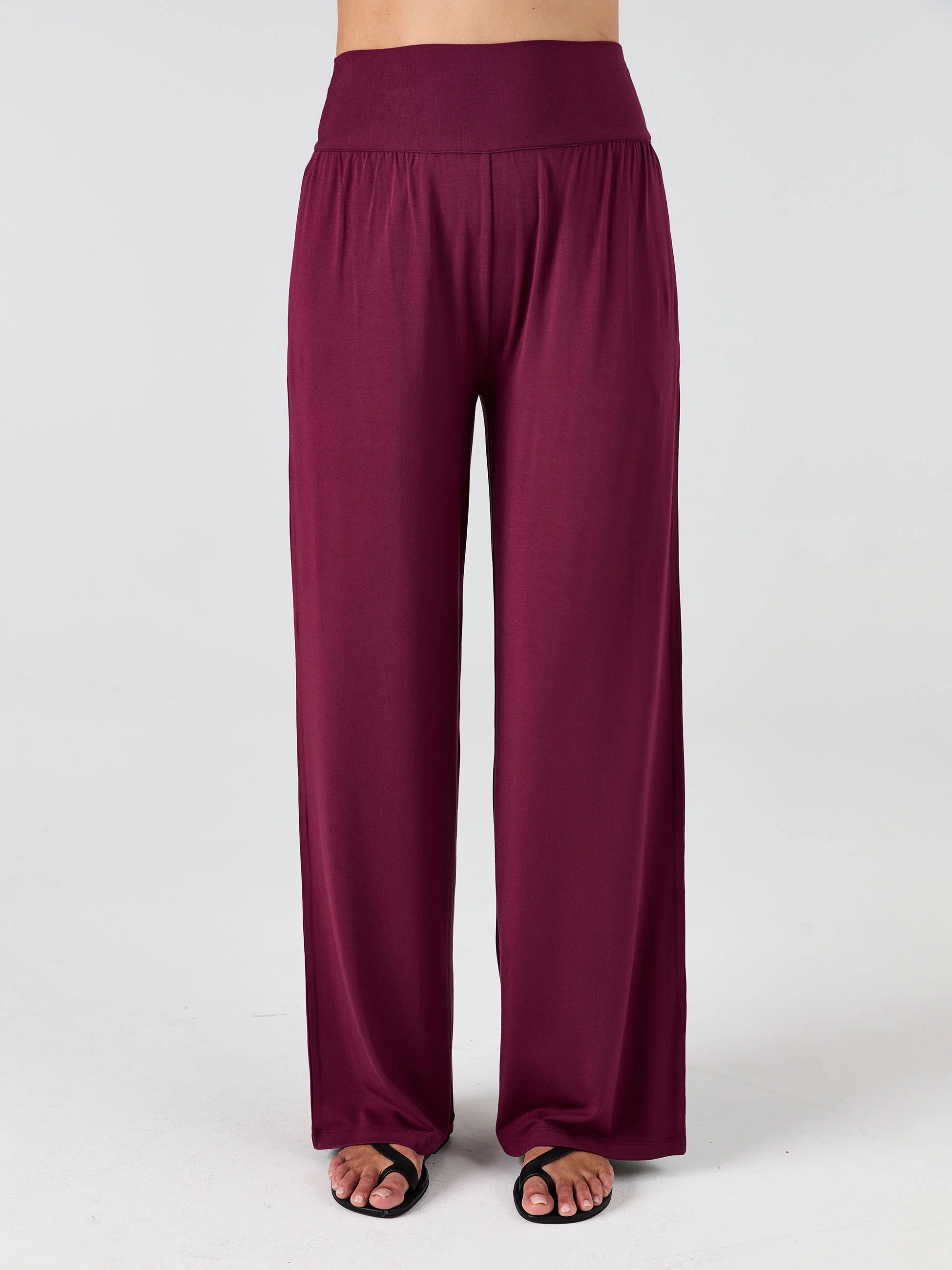 Nomad Modal Wide Leg Pant - Ruby - Image 4